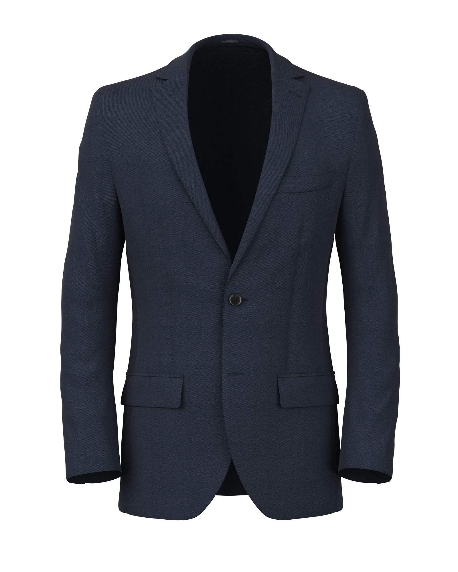 Blazer in twill di cotone stretch blu denim
