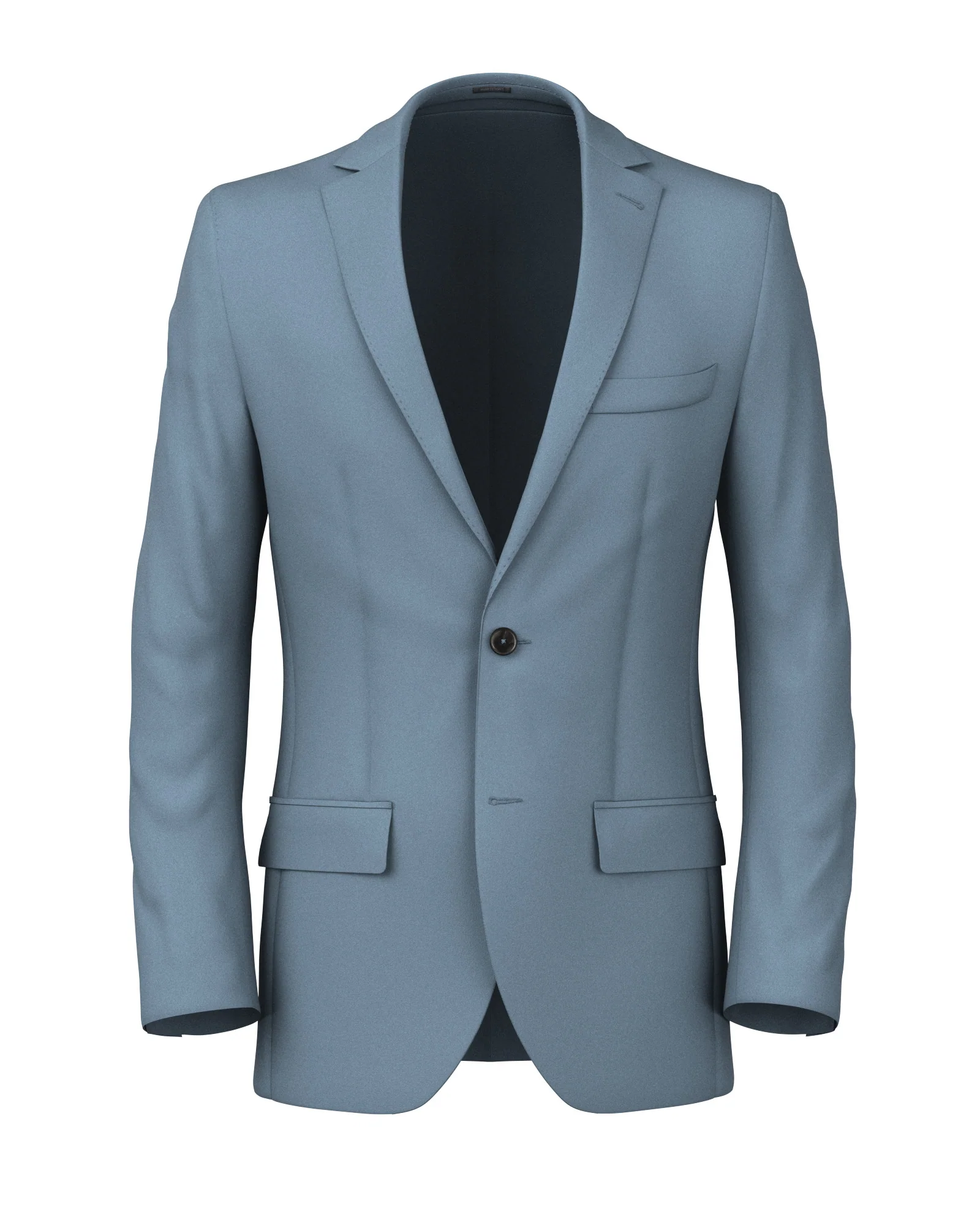 Blazer in twill di lana avio