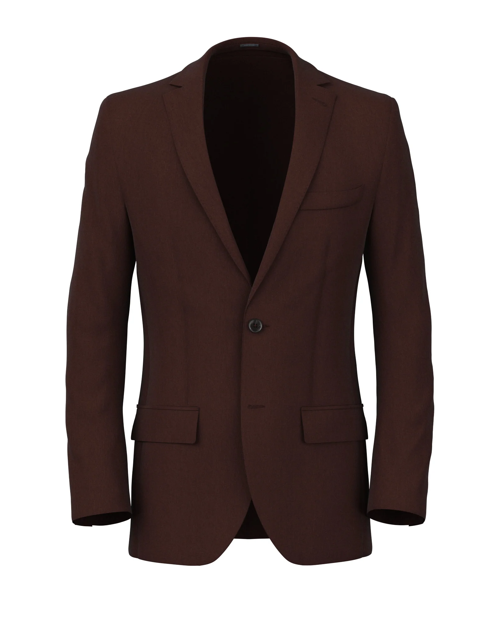Blazer in twill lino lana marrone mattone