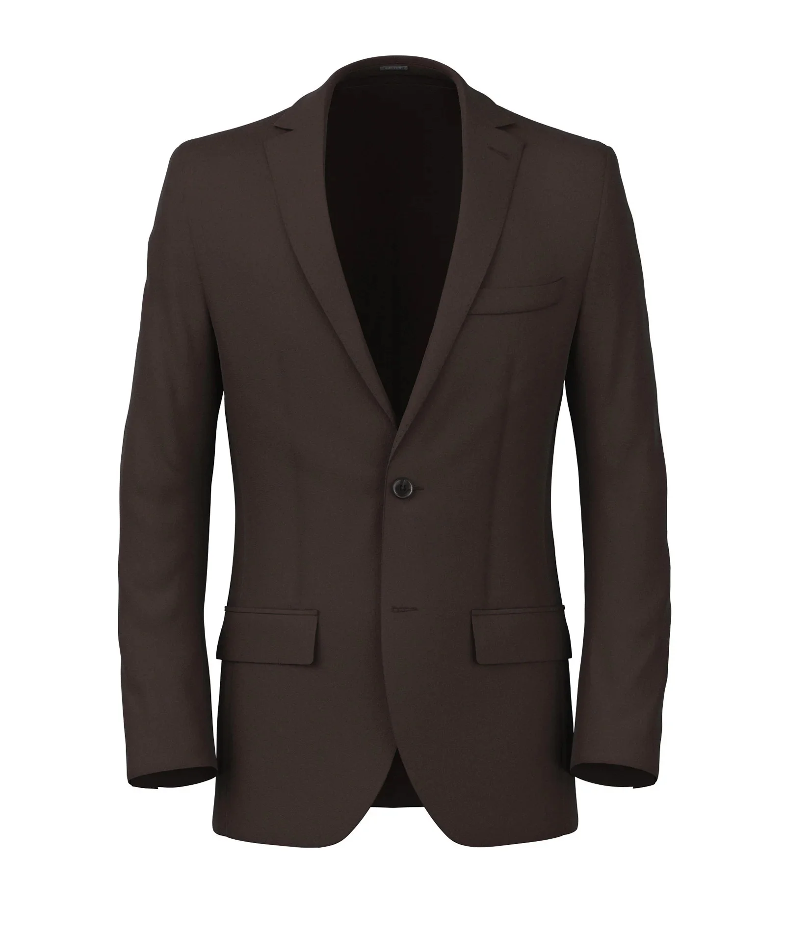 Blazer in velluto liscio marrone