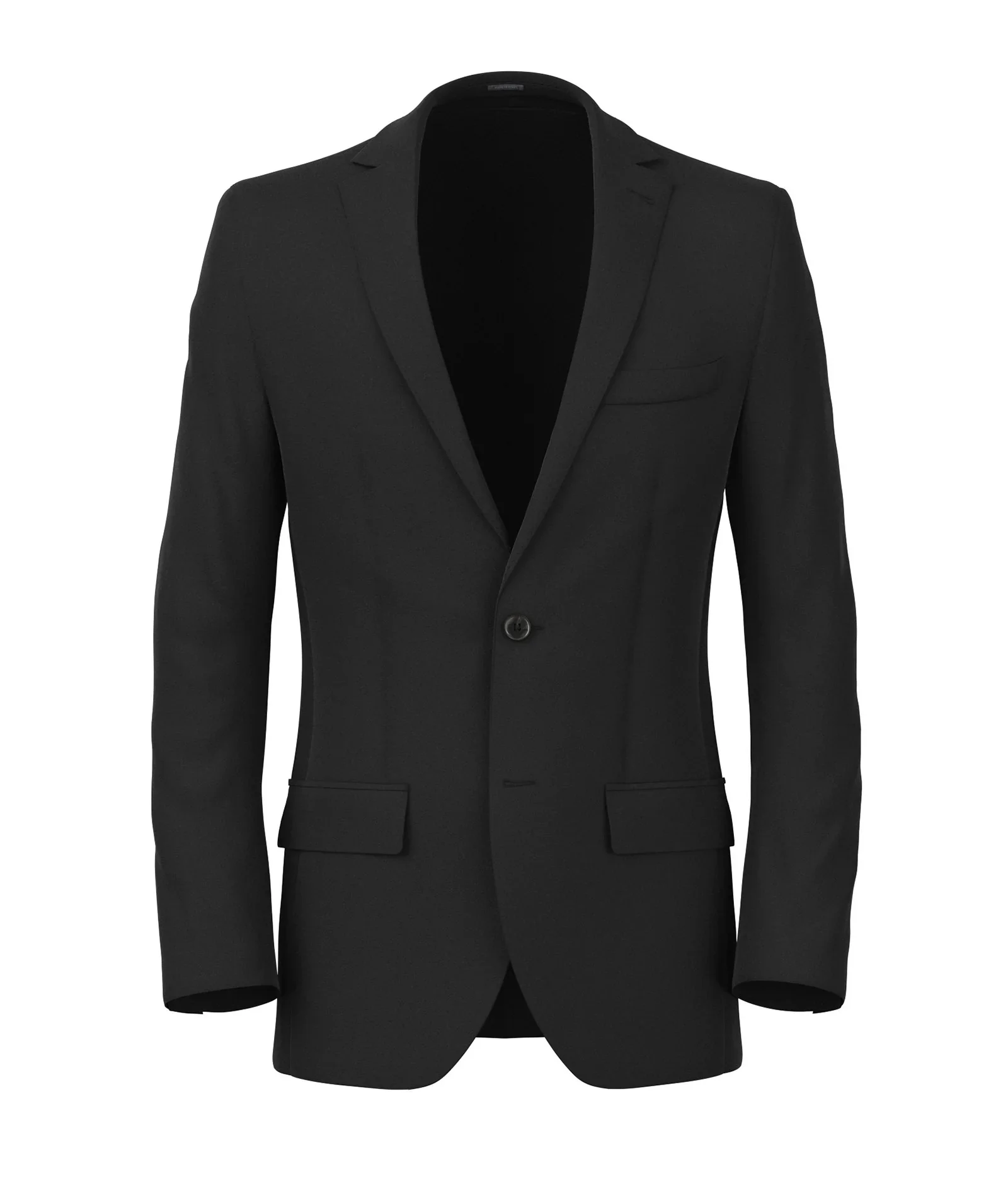 Blazer in velluto liscio nero
