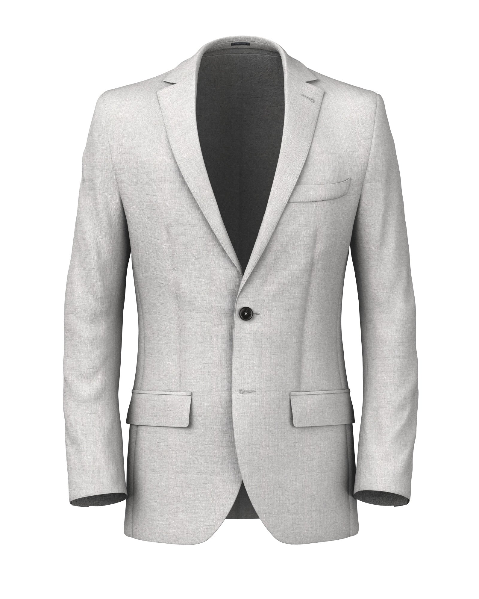 Blazer lino tinta unita bianco