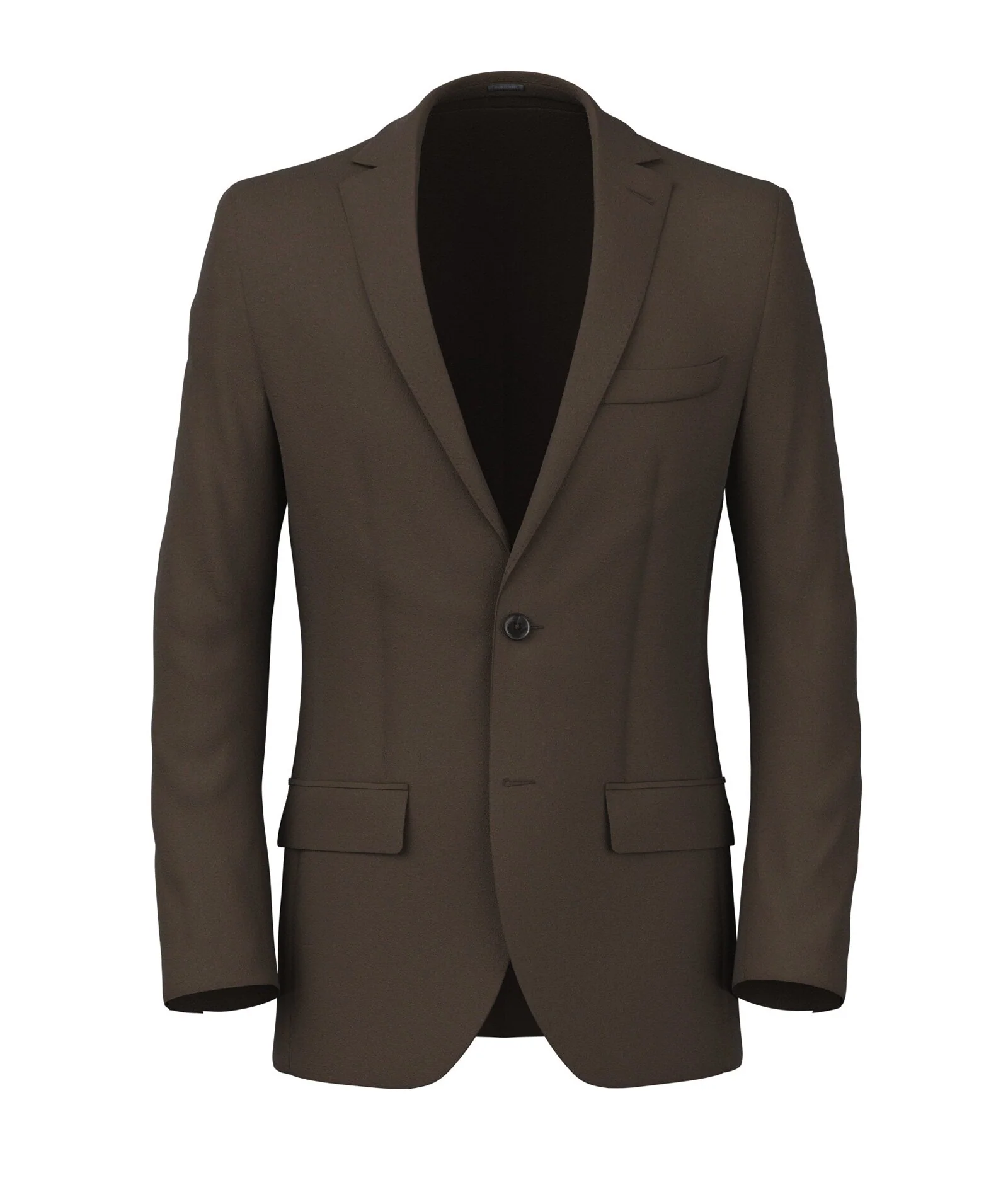 Blazer marrone in flanella di lana