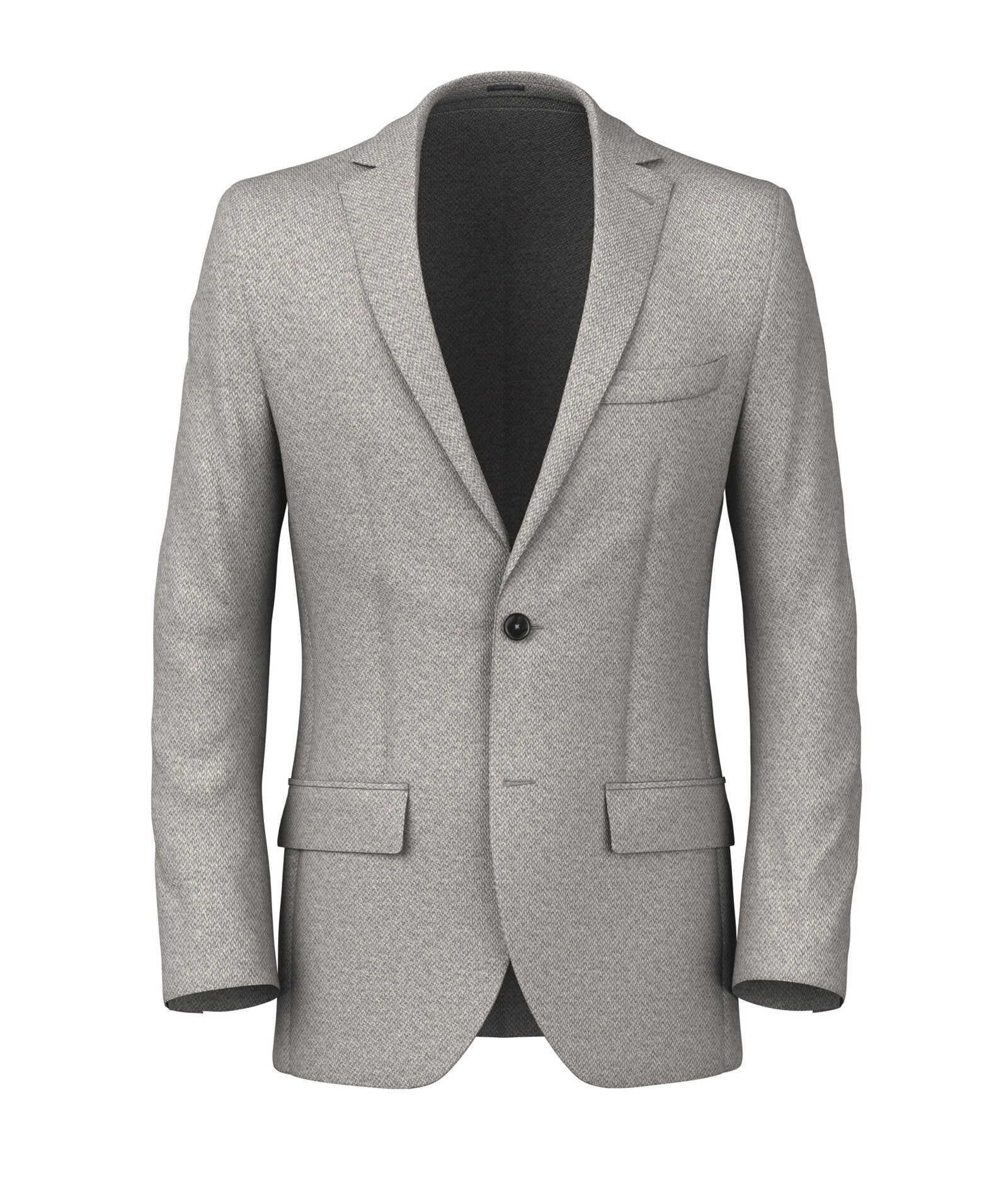 Blazer micro-design grigio chiaro in lana