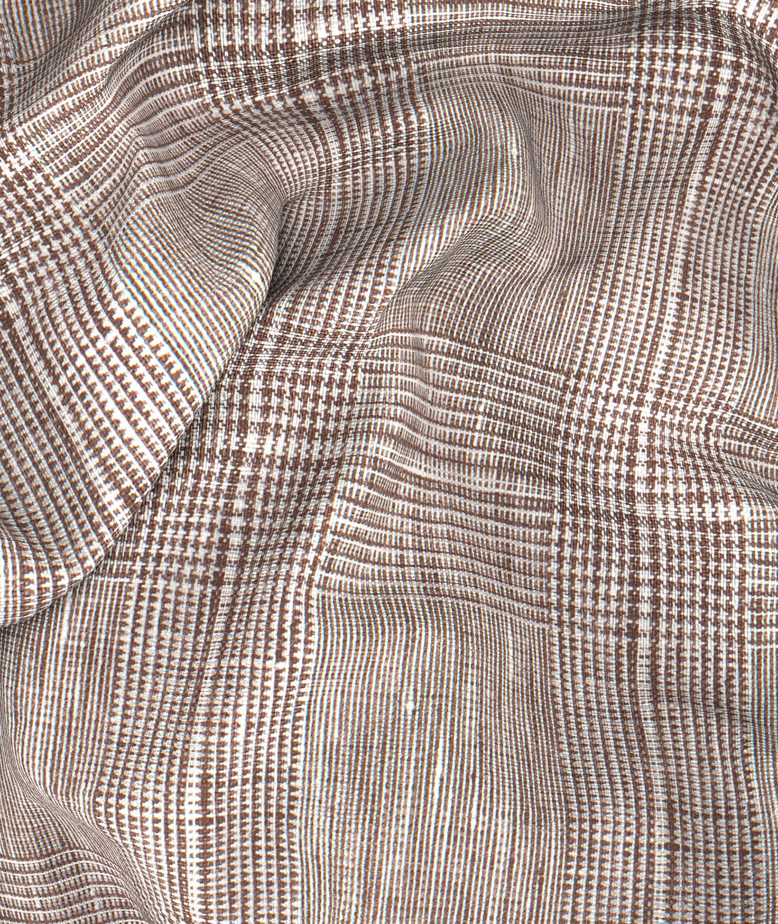 Blazer principe di Galles marrone e bianco in lana - Image 4