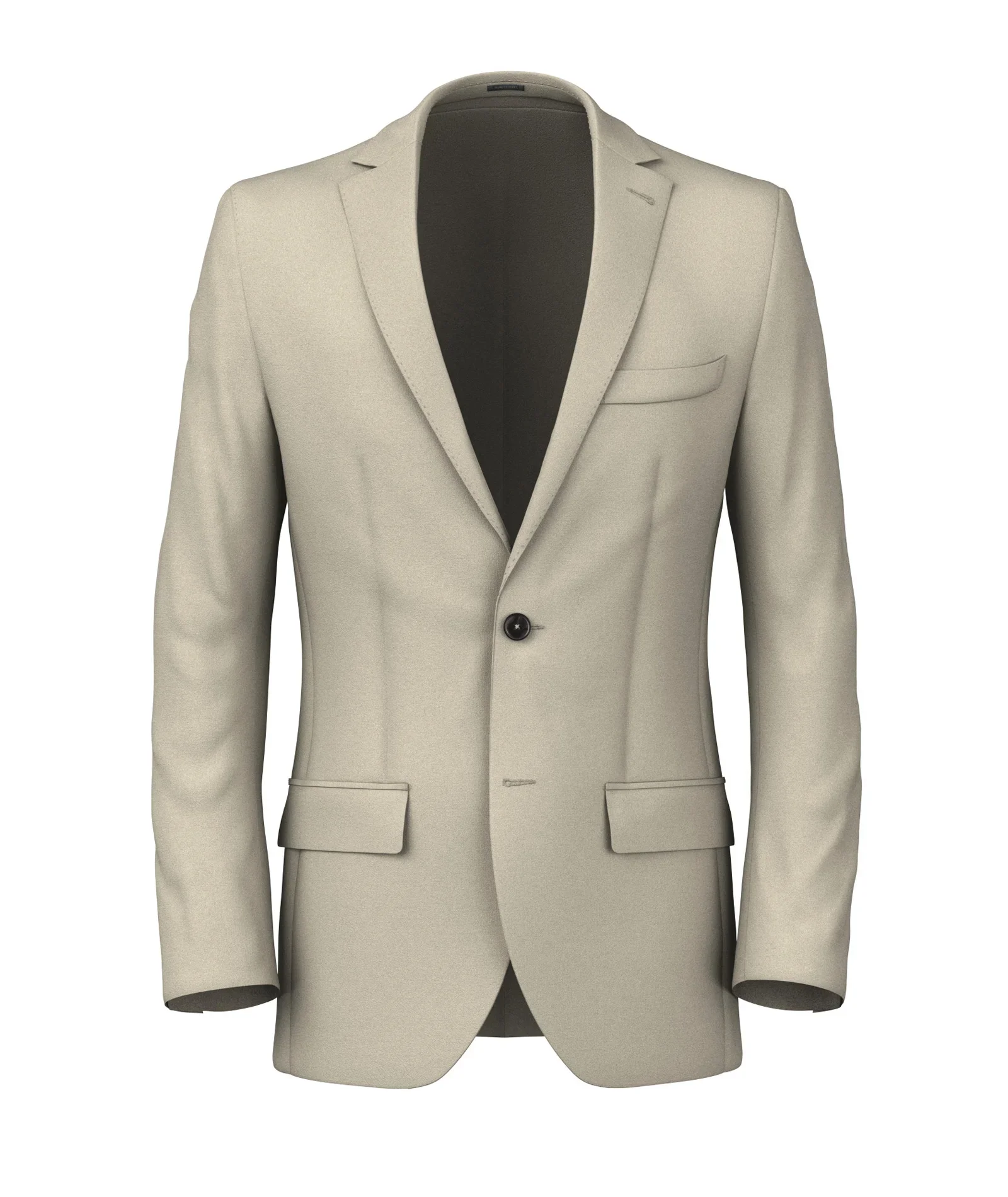 Blazer beige in twill di lana