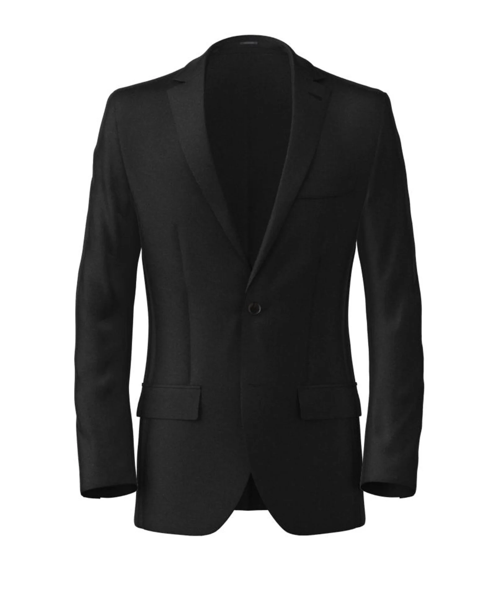 Blazer Twill Nero Lana Seta