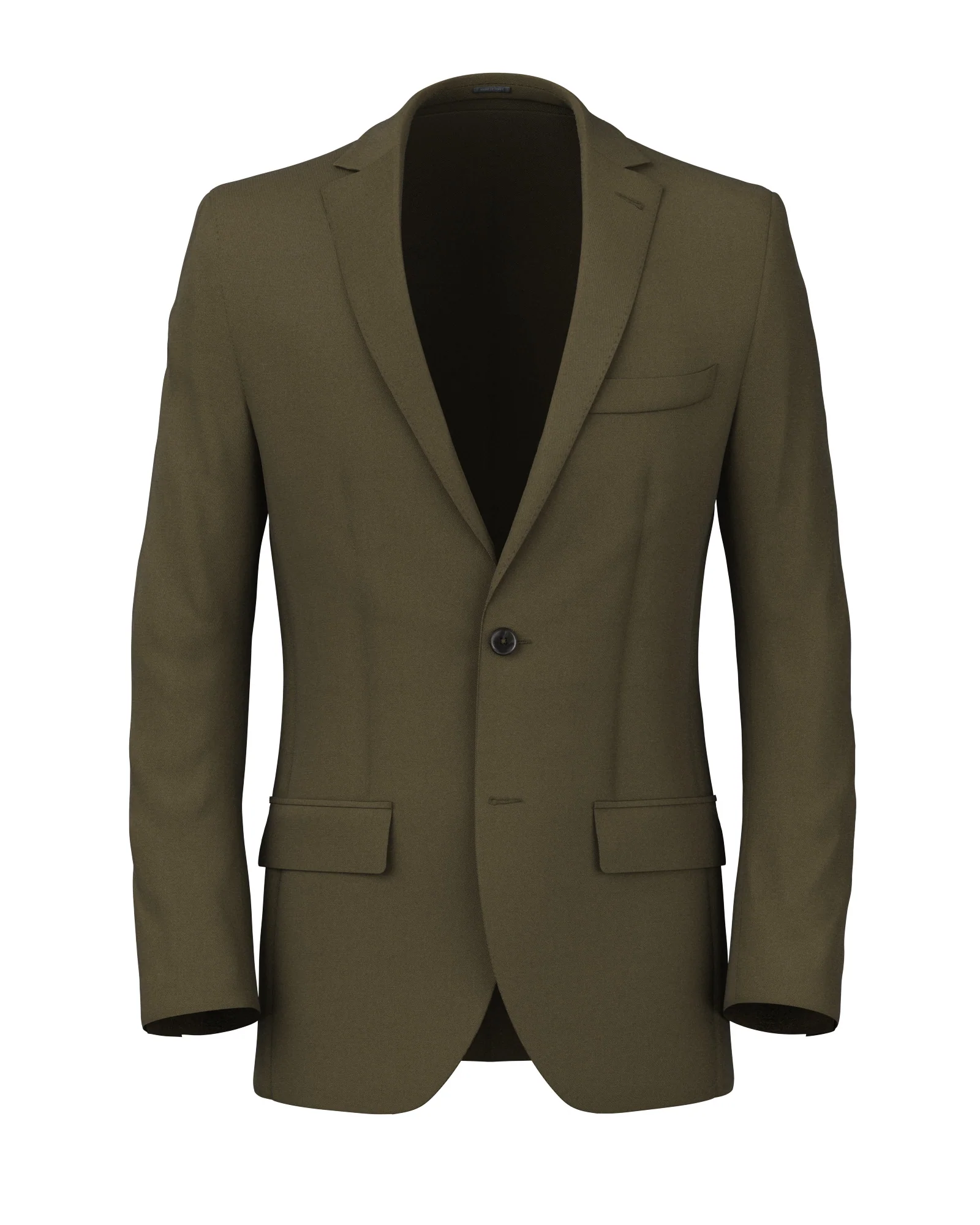 Blazer verde in twill di cotone stretch