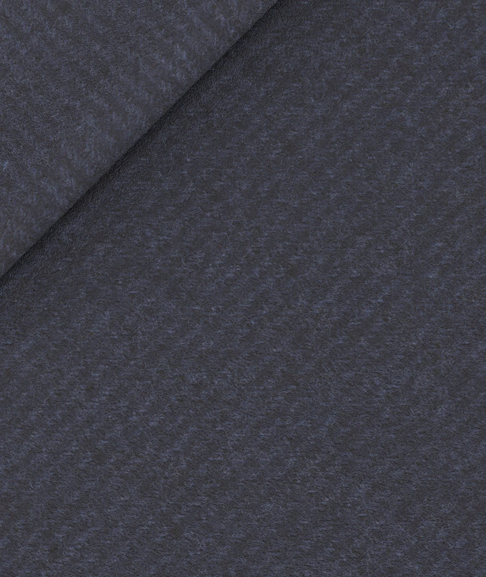 blu scuro in twill di lana