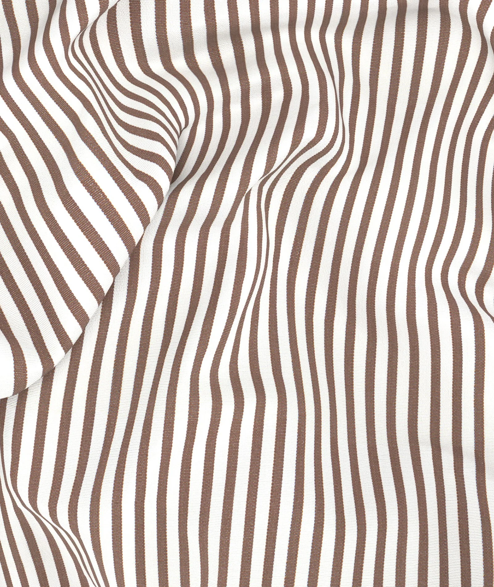 Camicia a righe marroni in cotone - Image 6