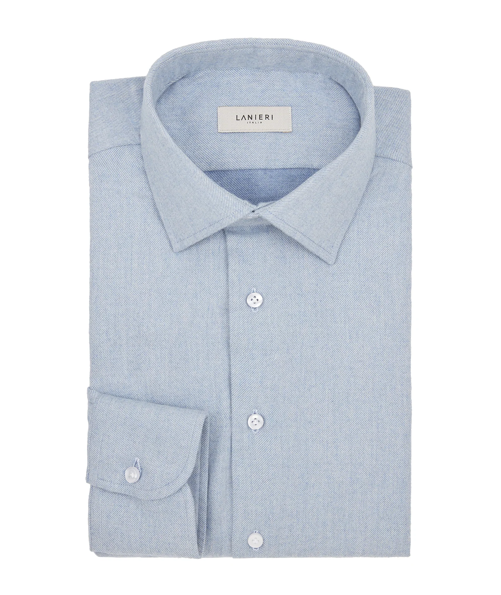 Camicia azzurra in cotone - Image 3