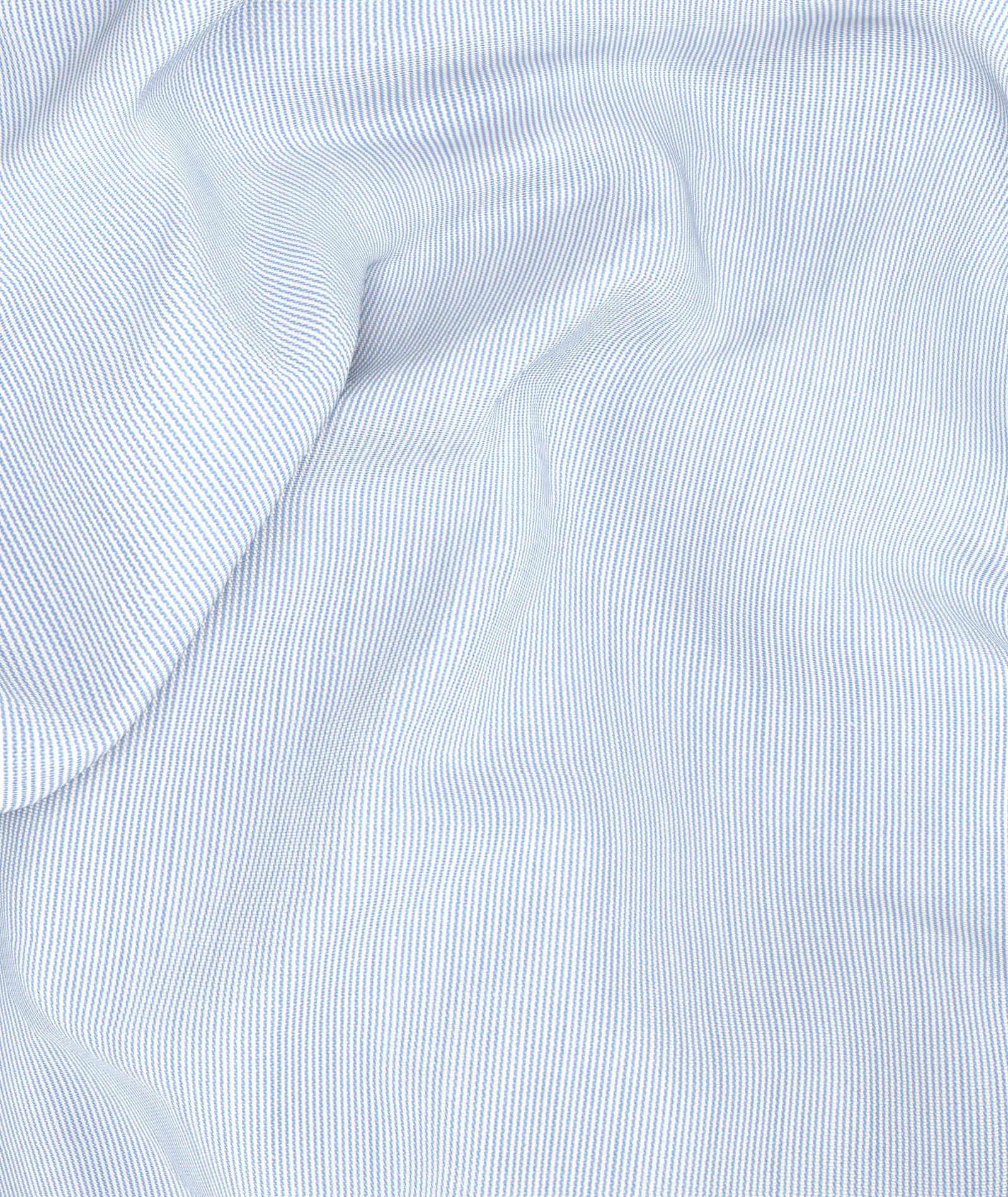 Camicia Azzurra in Microriga Pin Point di Cotone - Image 5