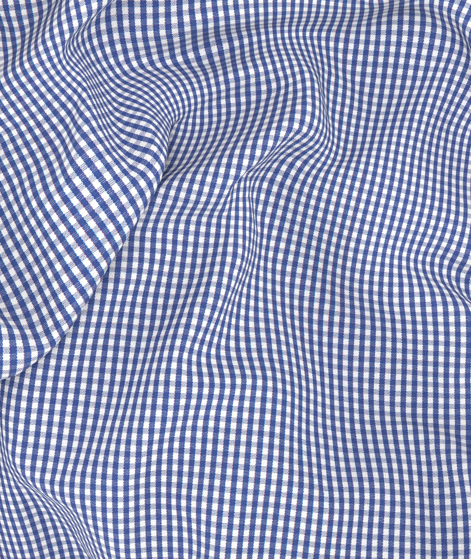 Camicia Azzurra in Popeline di Cotone Microquadretto - Image 5