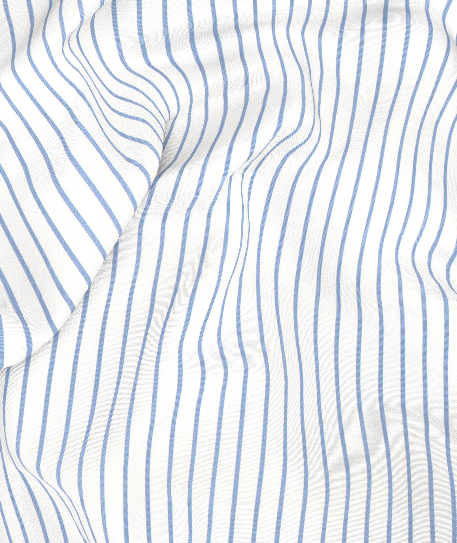 Camicia Bianca a righe Azzurre in Popeline di Cotone - Image 5