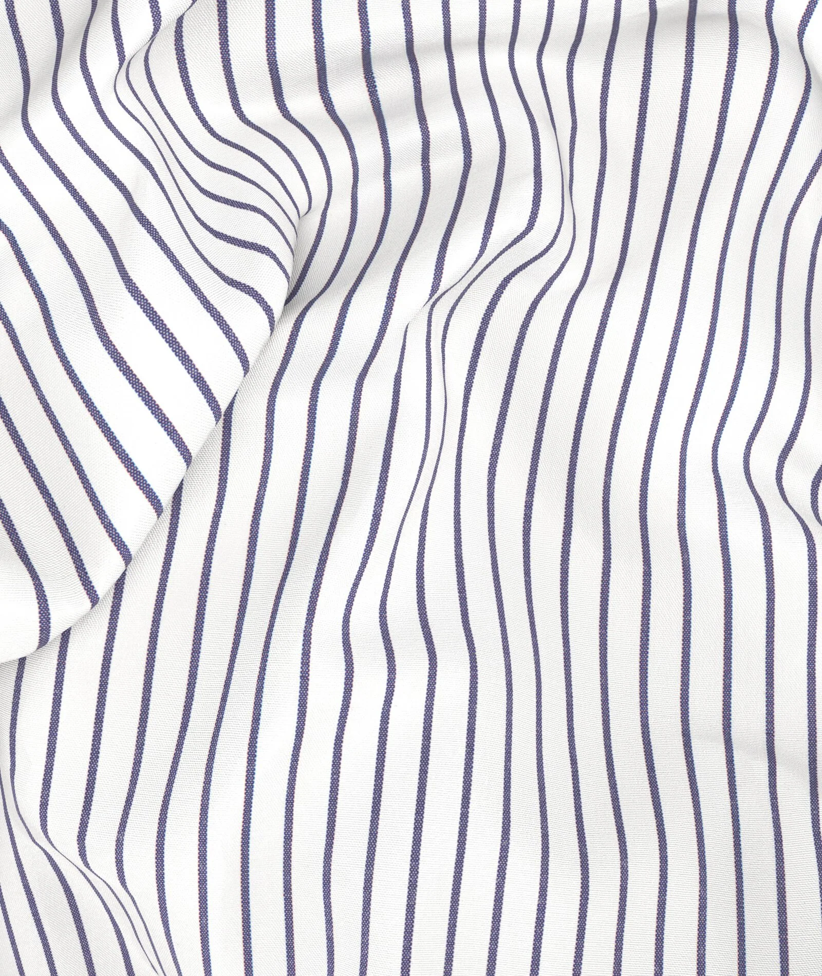Camicia Bianca a righe Blu in Popeline di Cotone - Image 5