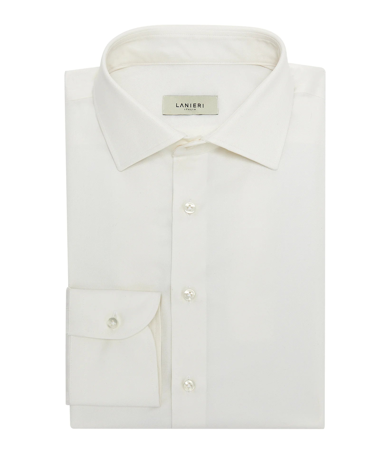 Camicia bianca in lana e lyocell - Image 3