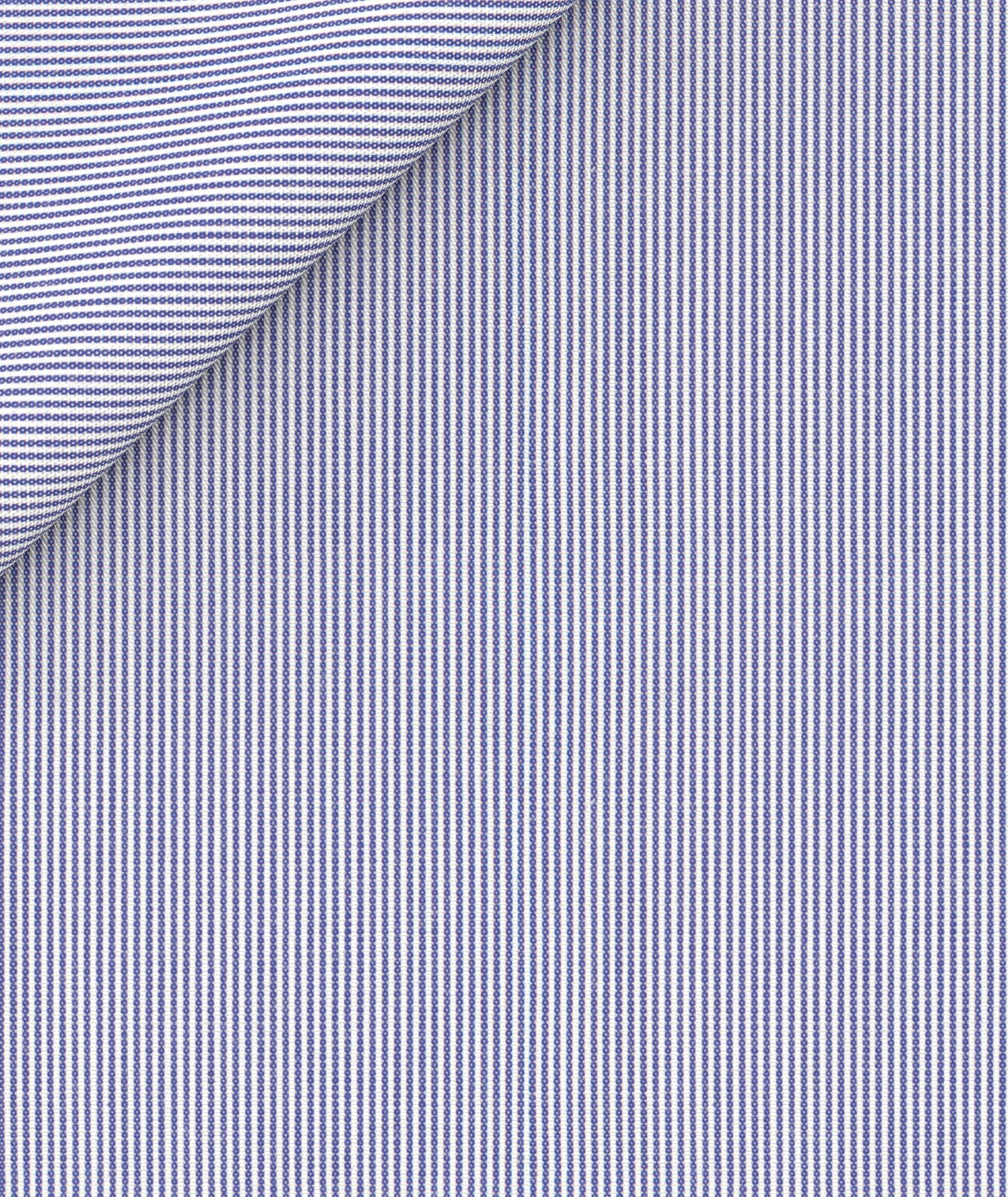 Camicia Blu in Pin Point di Cotone - Image 4