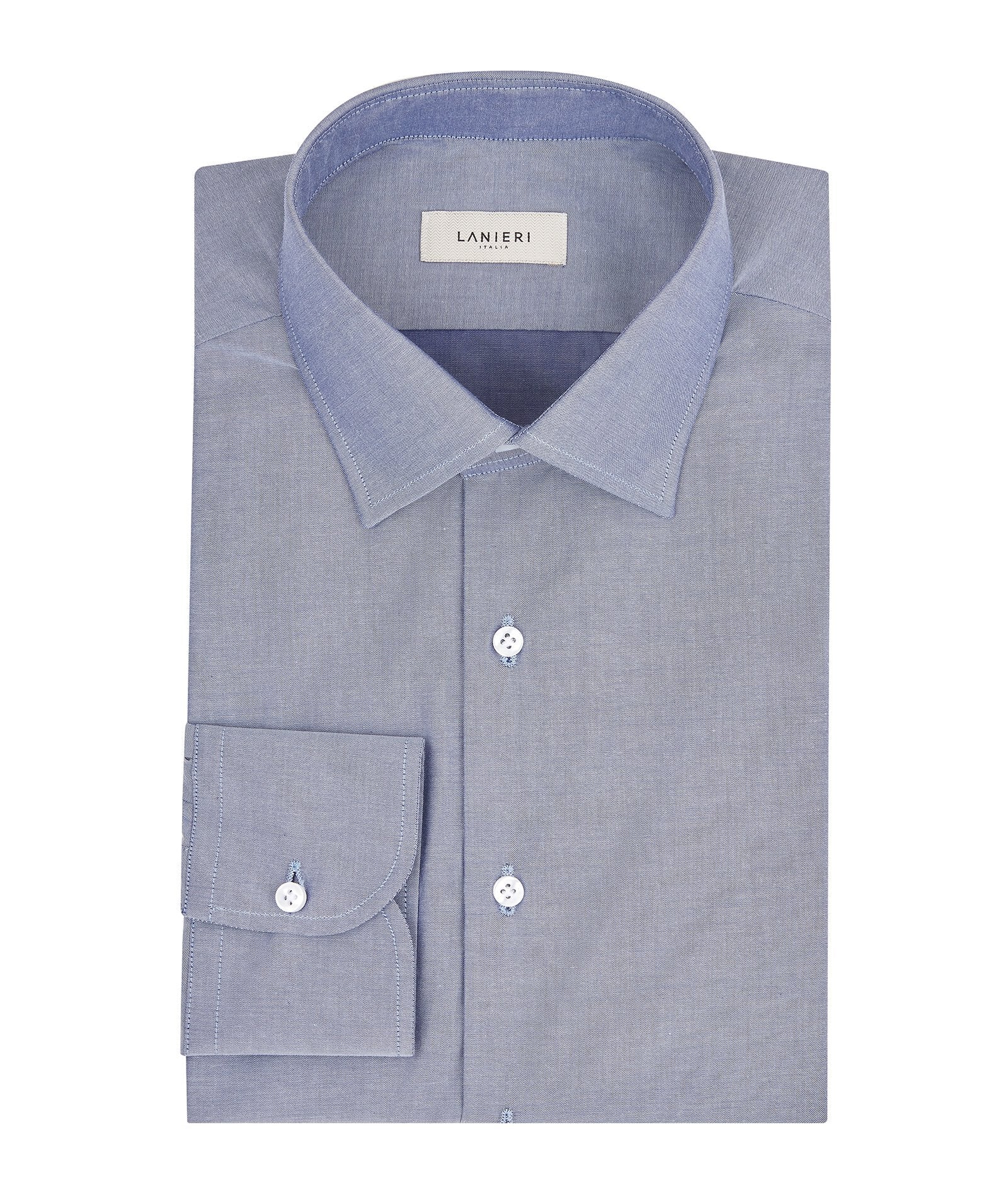 Camicia Blu in Twill di Cotone - Image 3