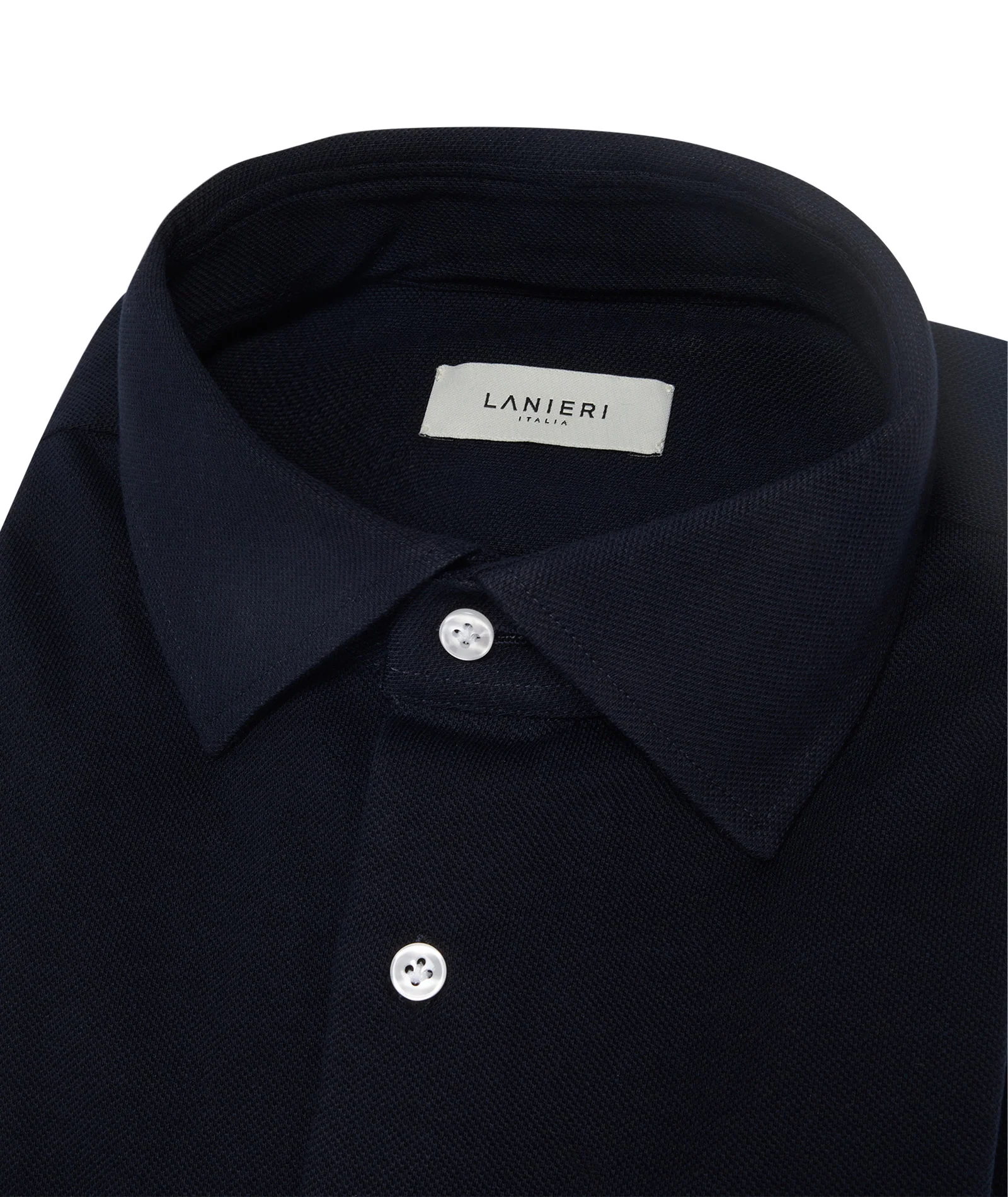 Camicia Blu Piquet Cotone - Image 2