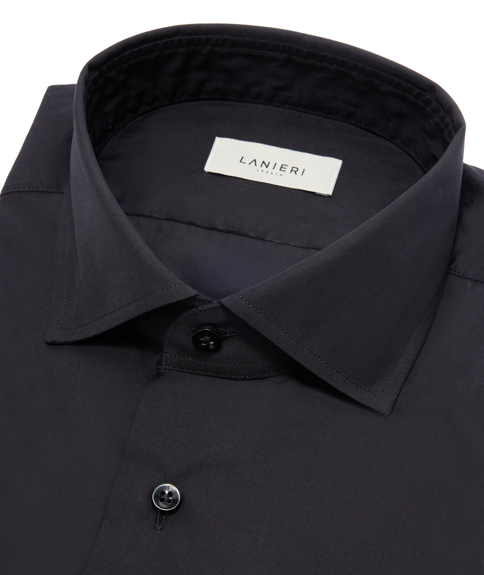 Camicia cerimonia in cotone nera - Image 3