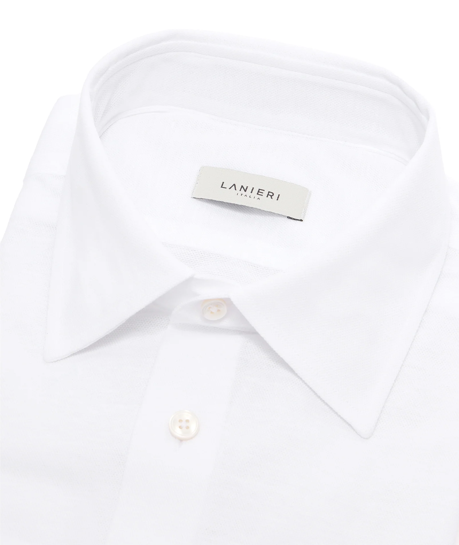 Camicia Cotone Bianco Piquet - Image 3