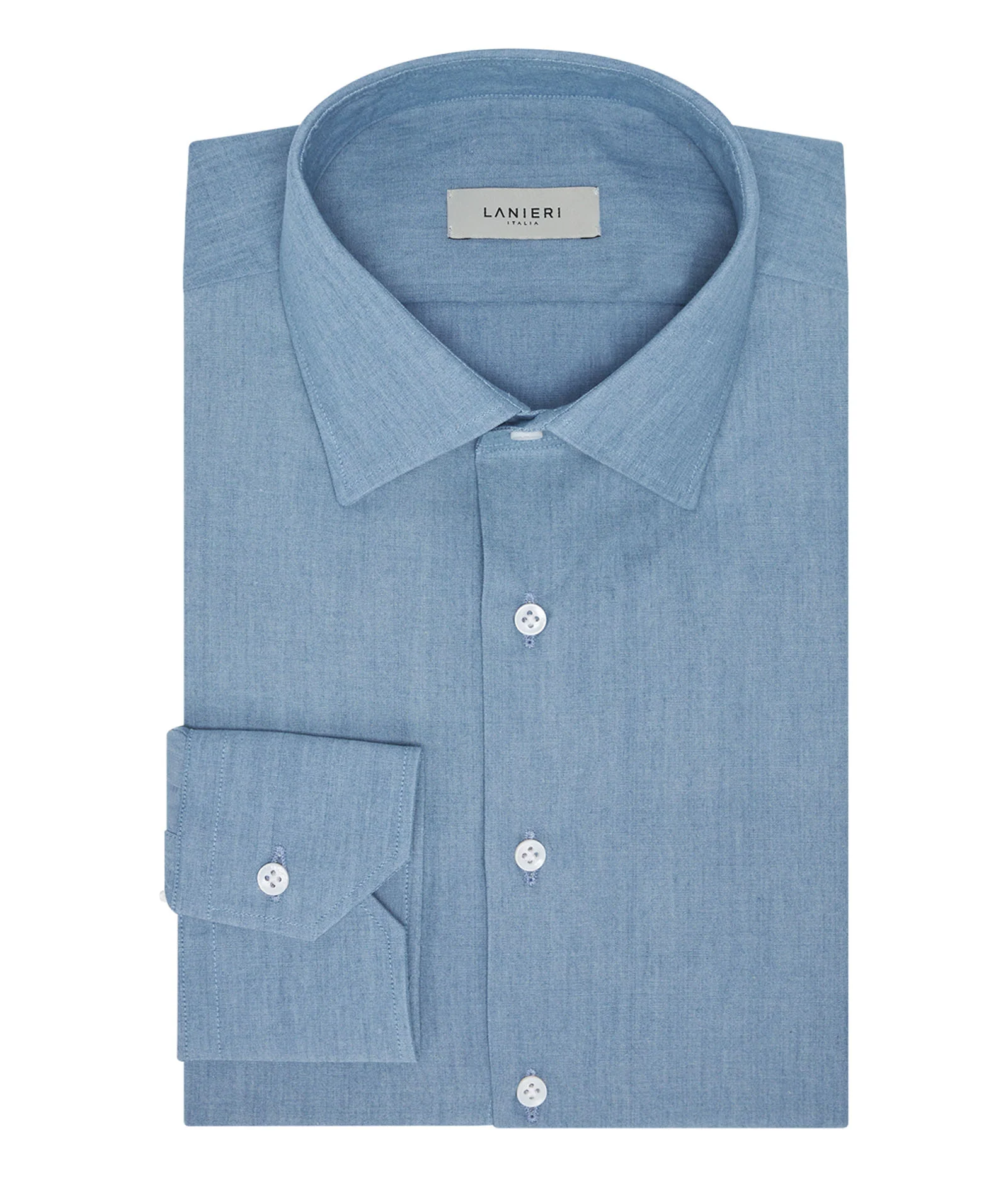 Camicia Effetto Denim Azzurra - Image 3