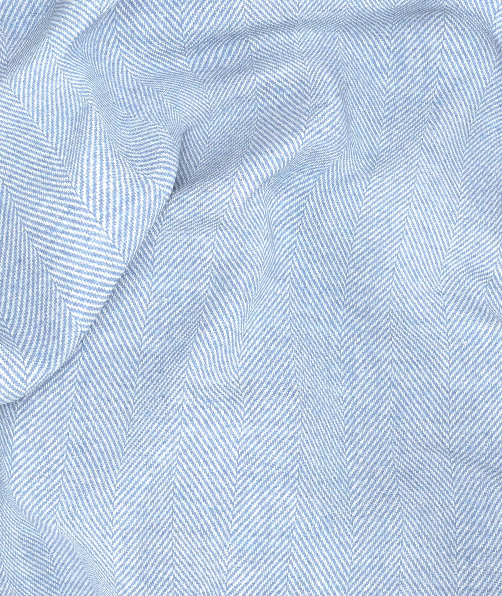 Camicia Flanella Spiga Larga Azzurra - Image 5