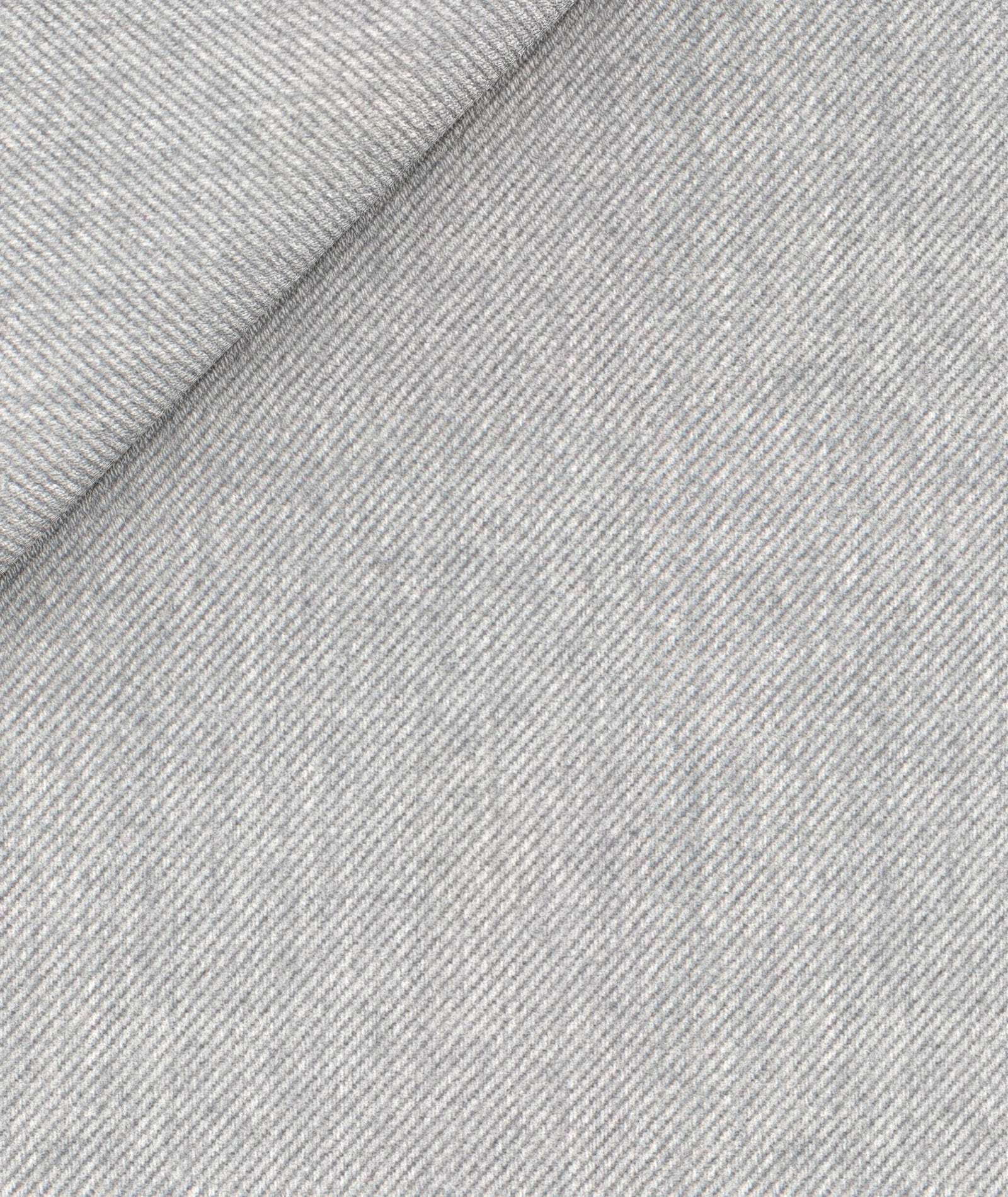 Camicia grigio chiaro in twill di flanella di cotone - Image 5