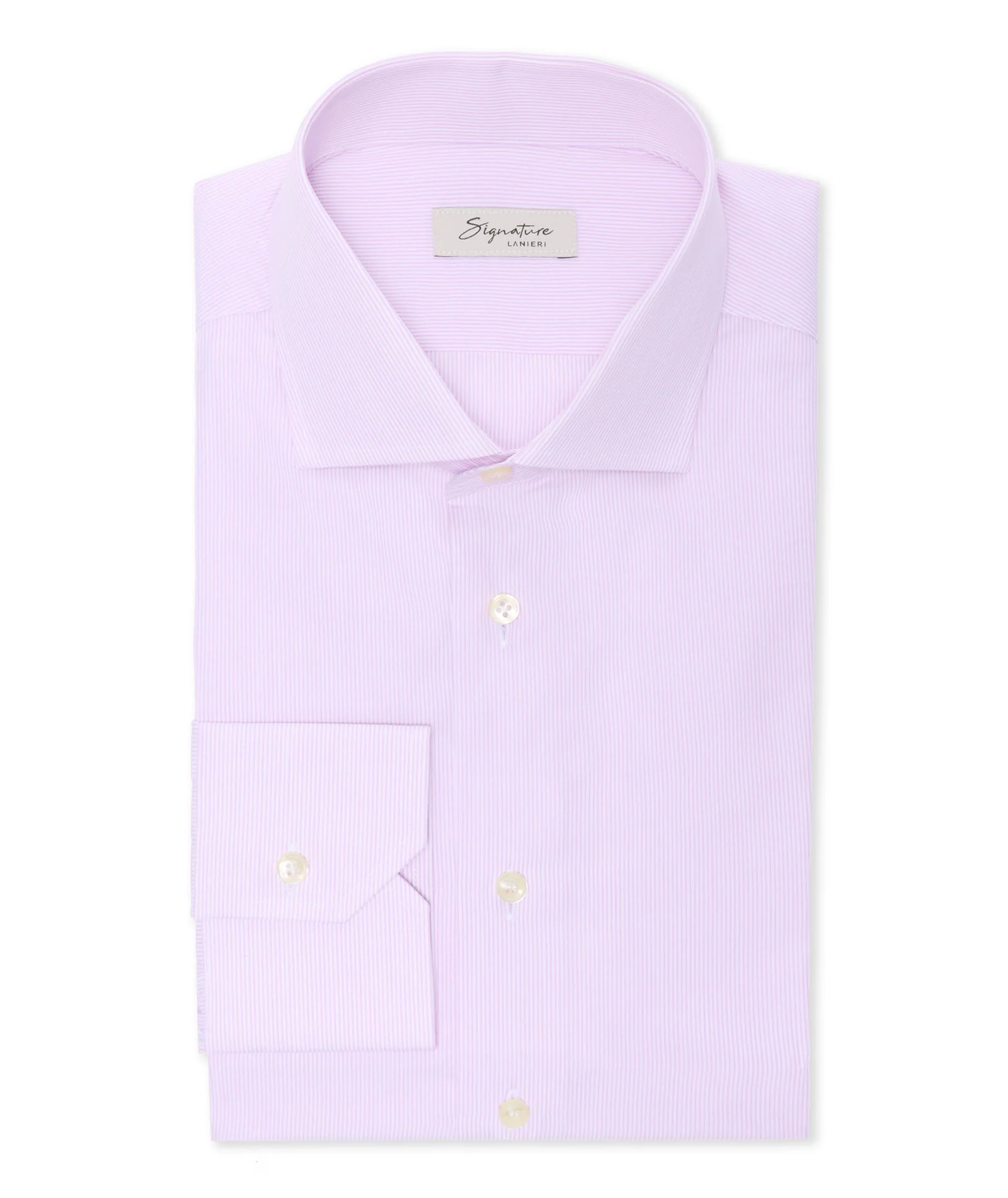 Camicia in cotone a righe rosa - Image 2