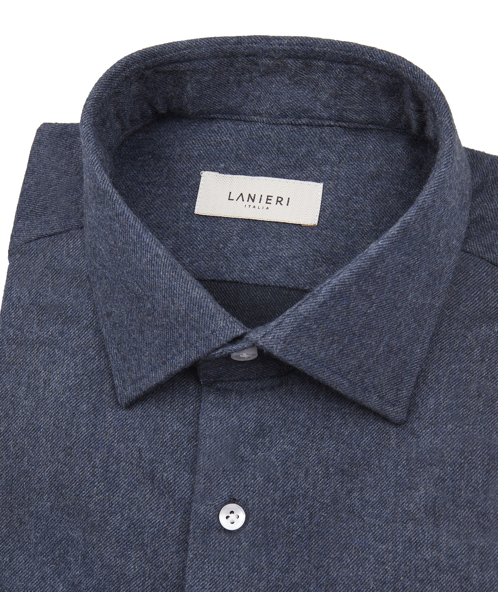 Camicia in cotone blu scuro - Image 2