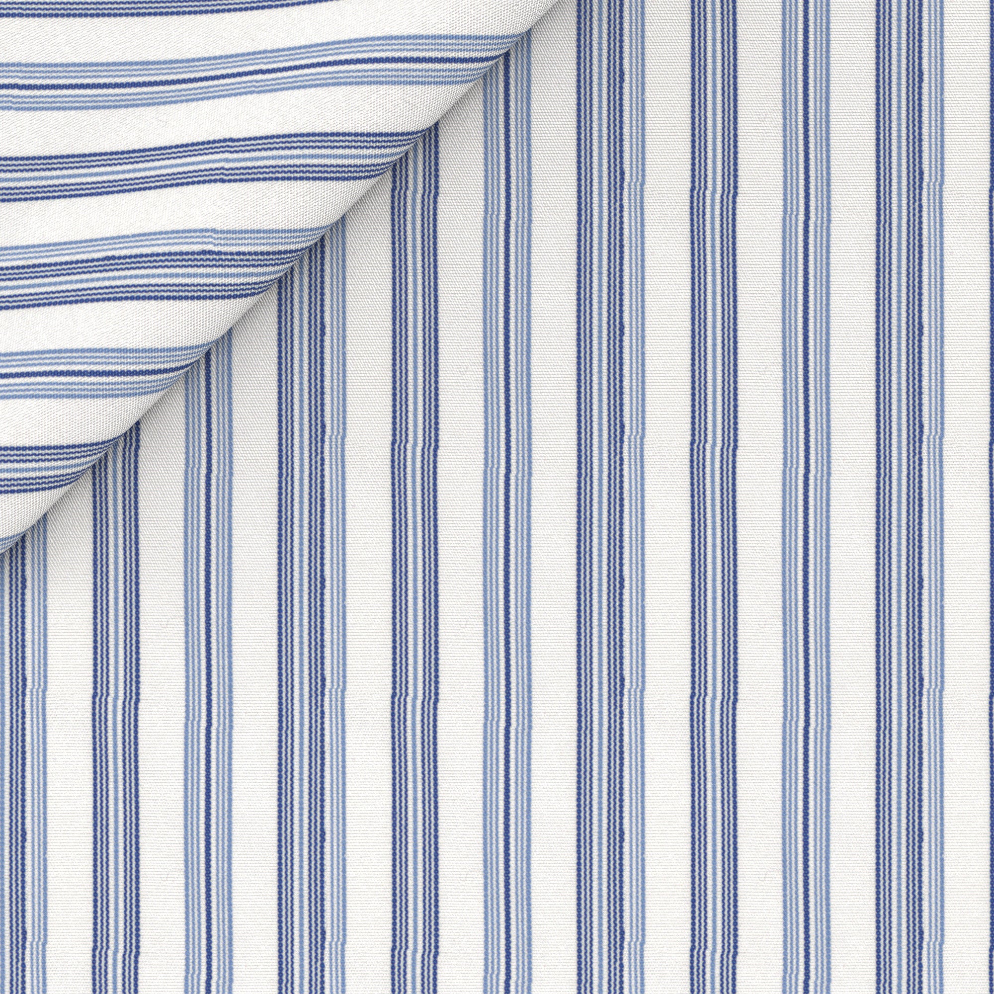 Camicia in cotone rigata azzurra - Image 5