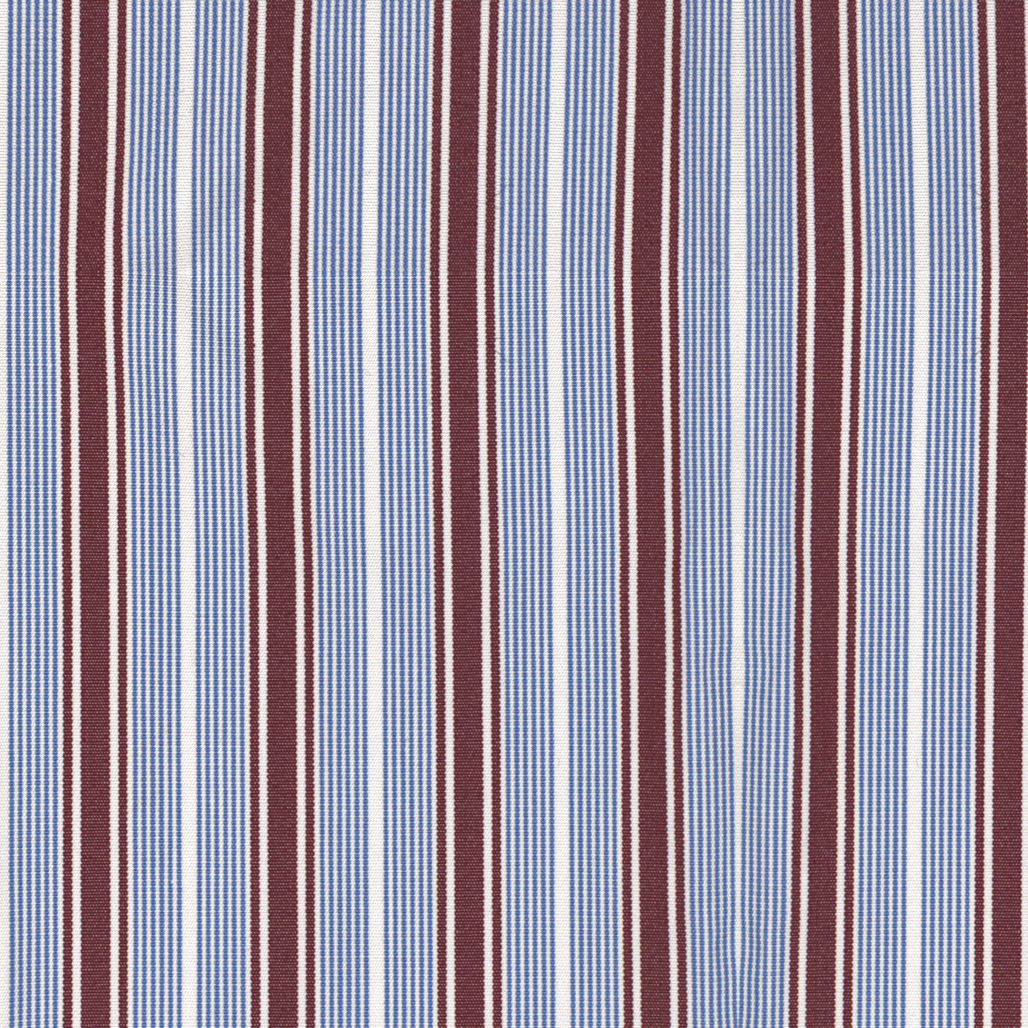 Camicia in cotone rigata azzurro e bordeaux - Image 7