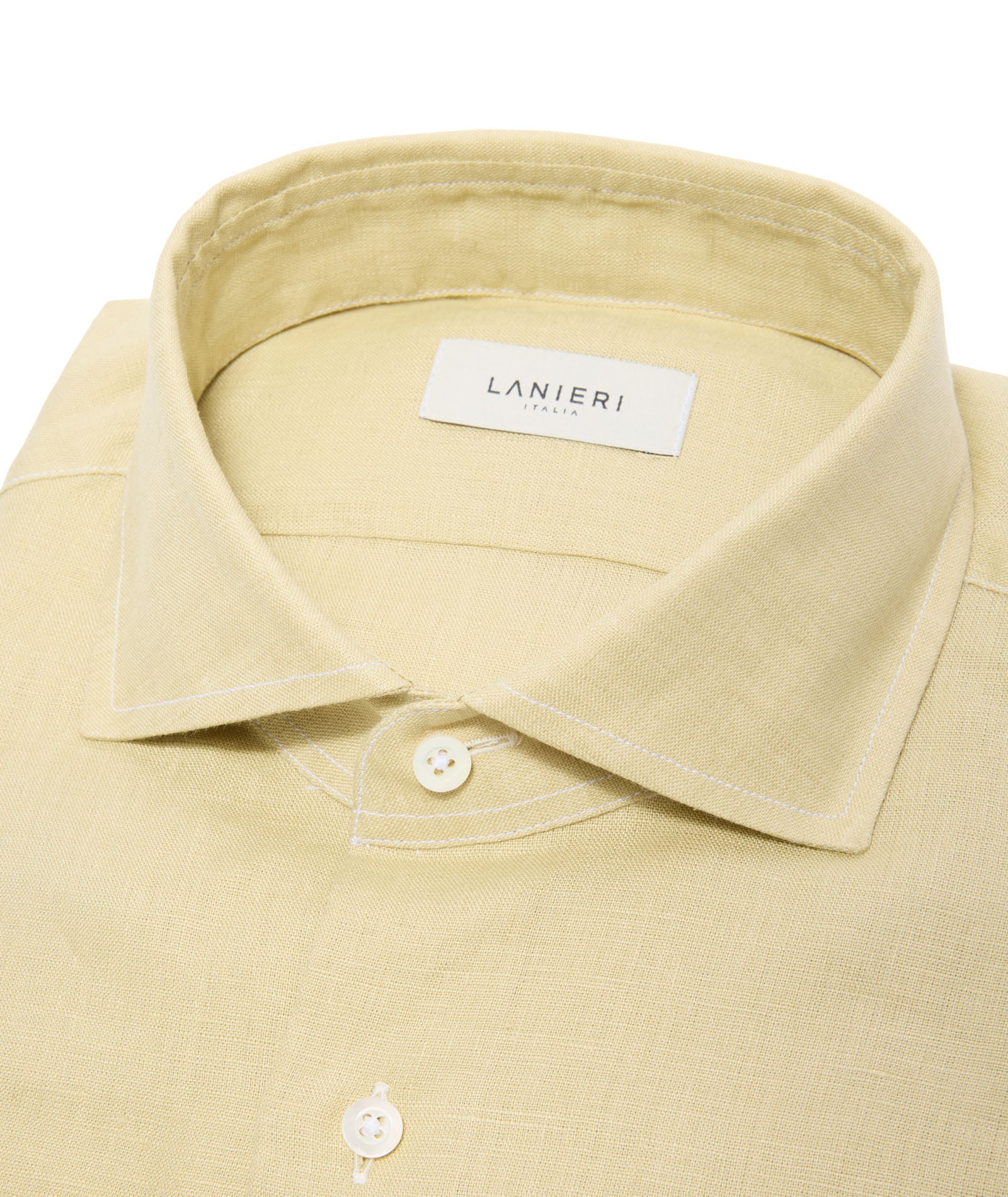 Camicia in lino color corda - Image 4