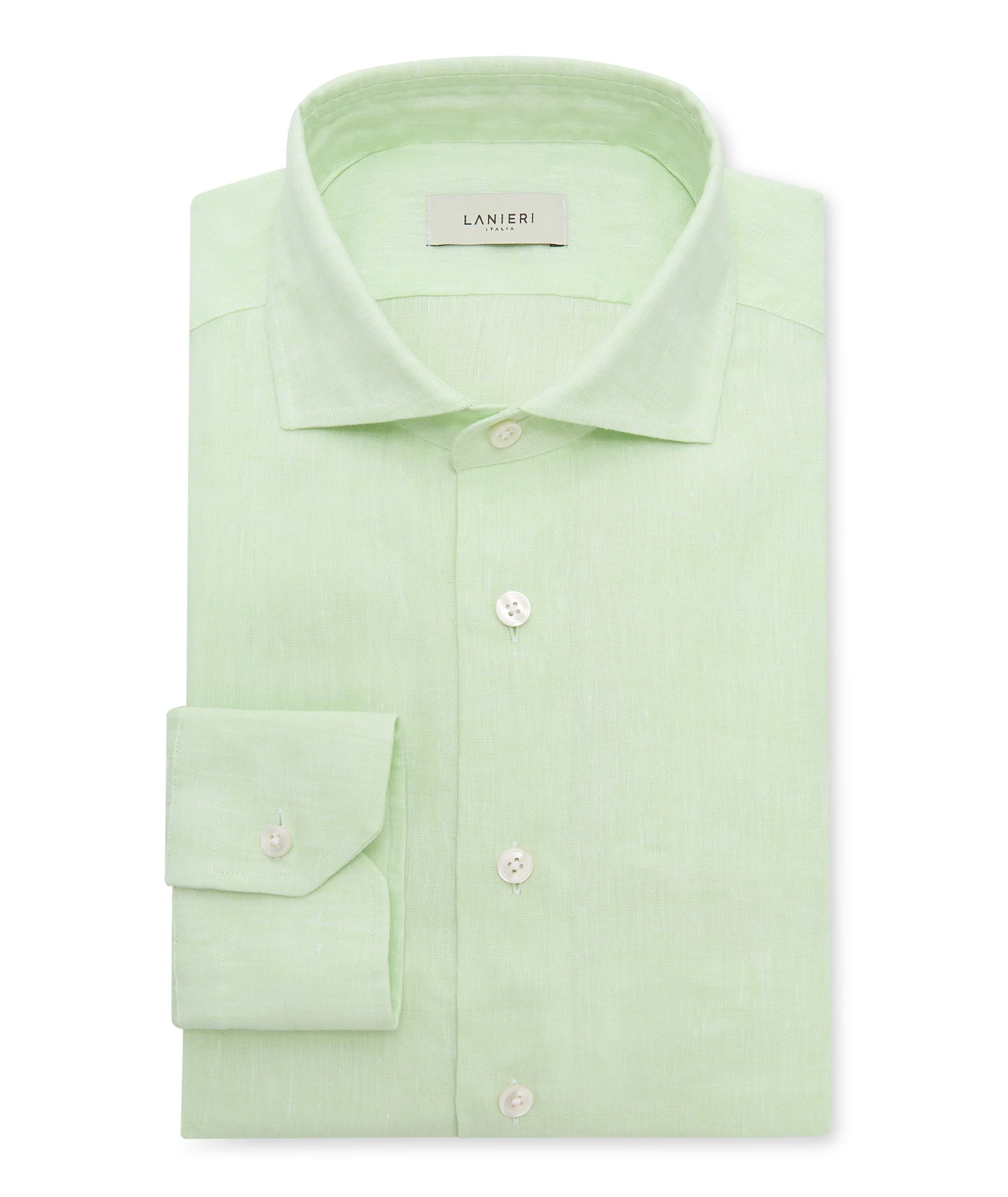 Camicia in lino verde chiaro - Image 3