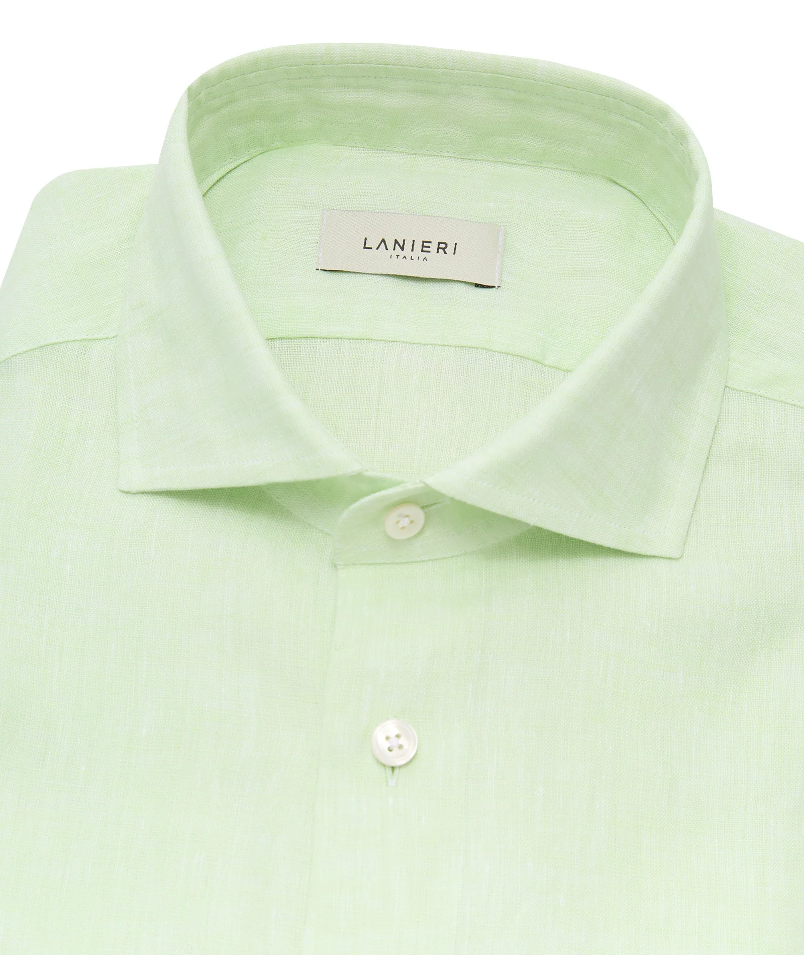 Camicia in lino verde chiaro - Image 4