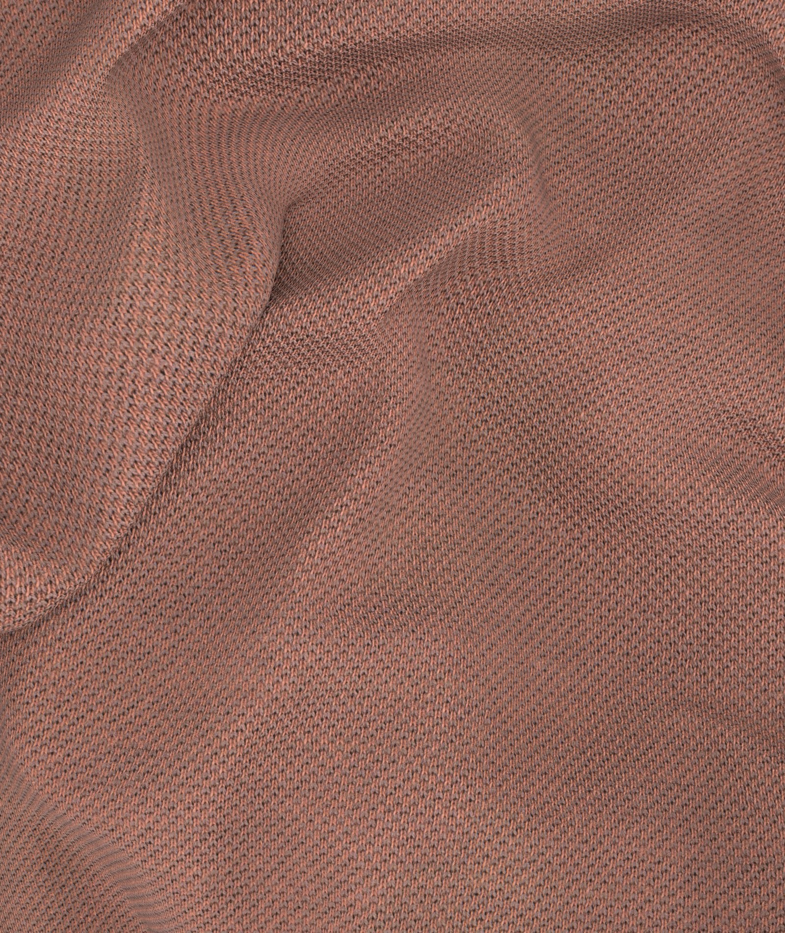 Camicia Marrone in Piquet di Cotone - Image 5