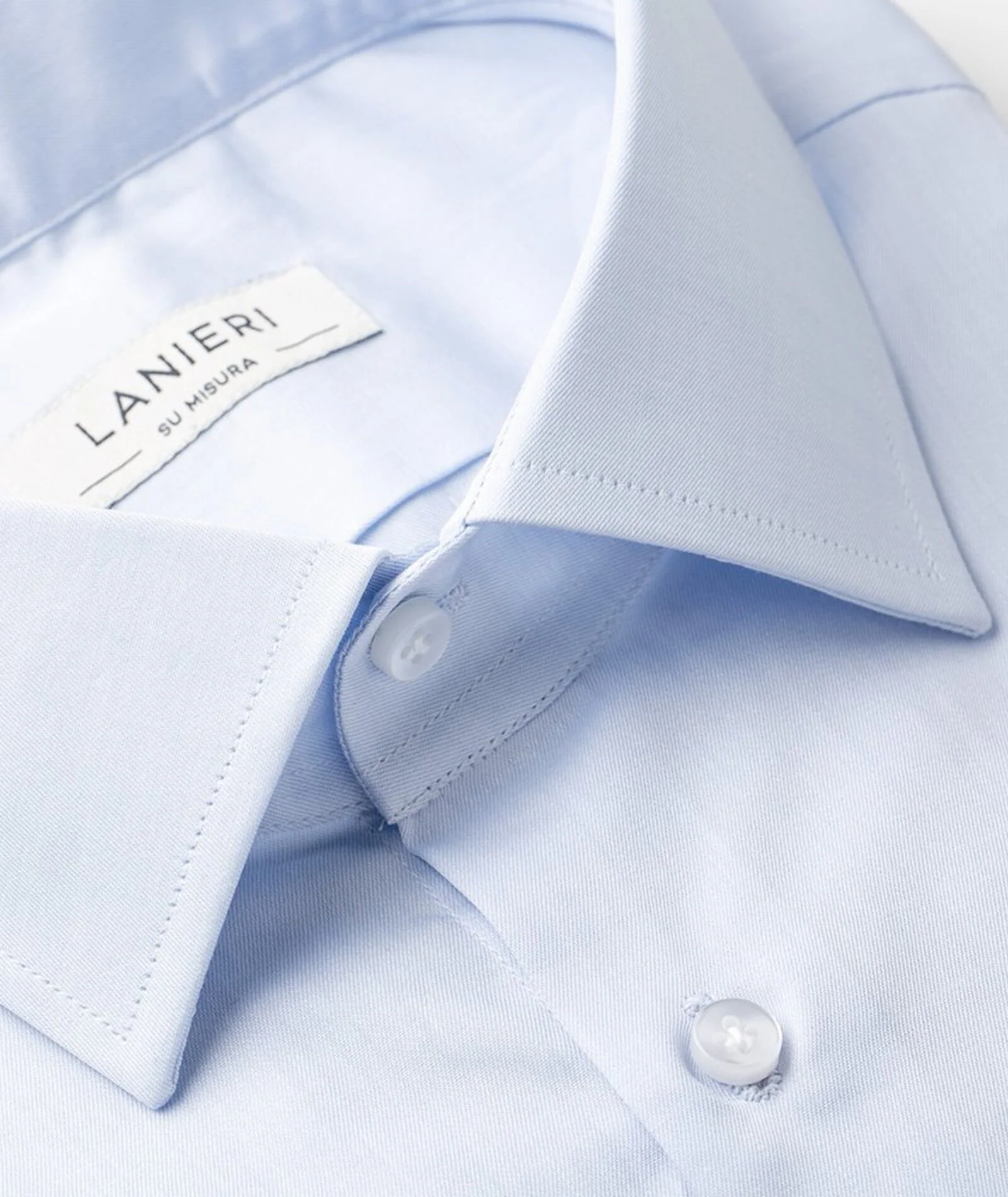 Camicia Signature in cotone azzurra natural stretch - Image 3