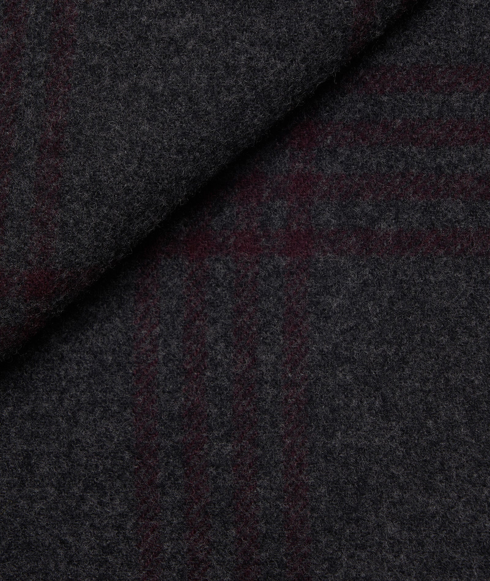 Cappotto grigio e bordeaux finestrato in lana - Image 4