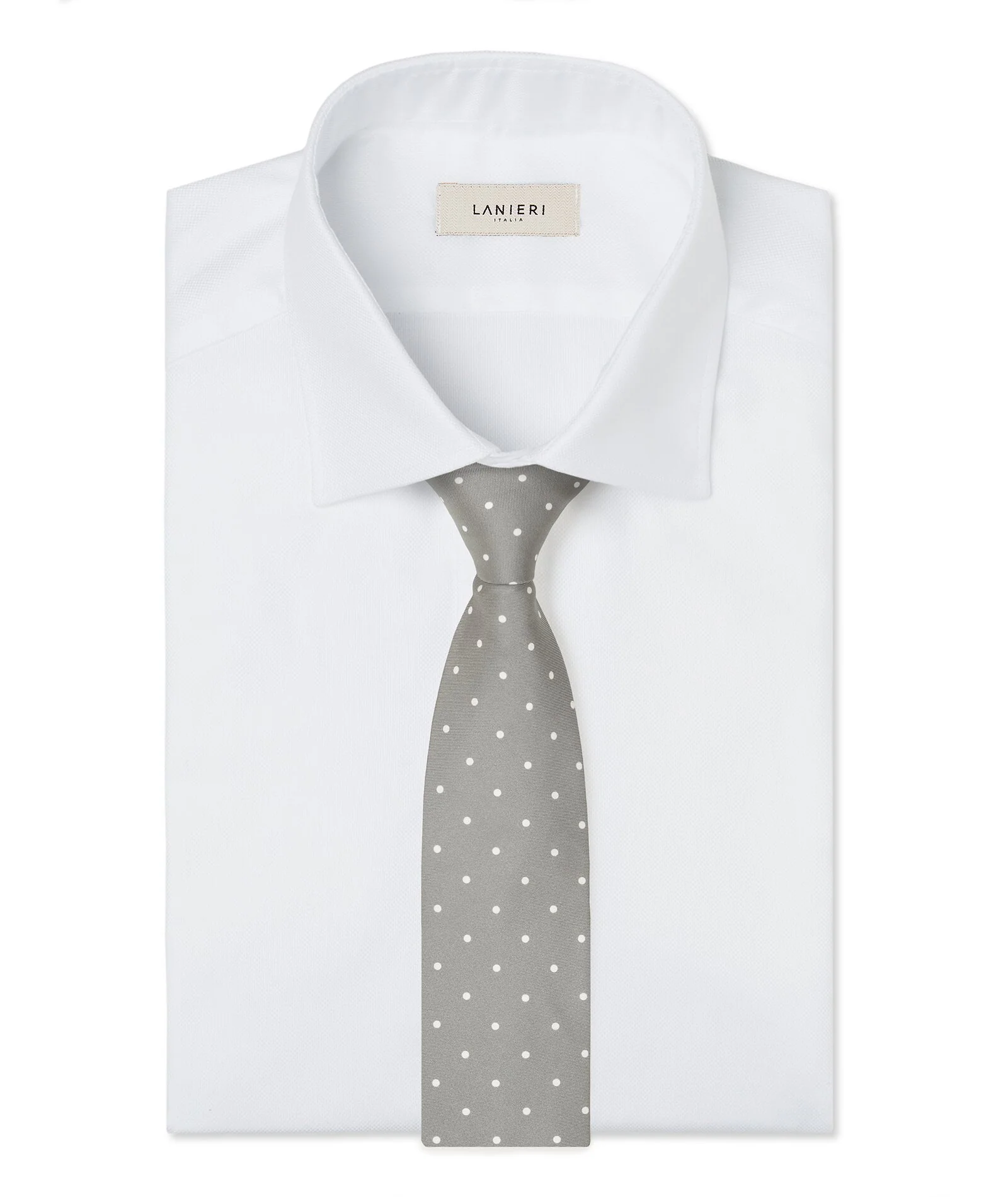 Cravatta Grigio Chiaro twill di Seta - Image 2