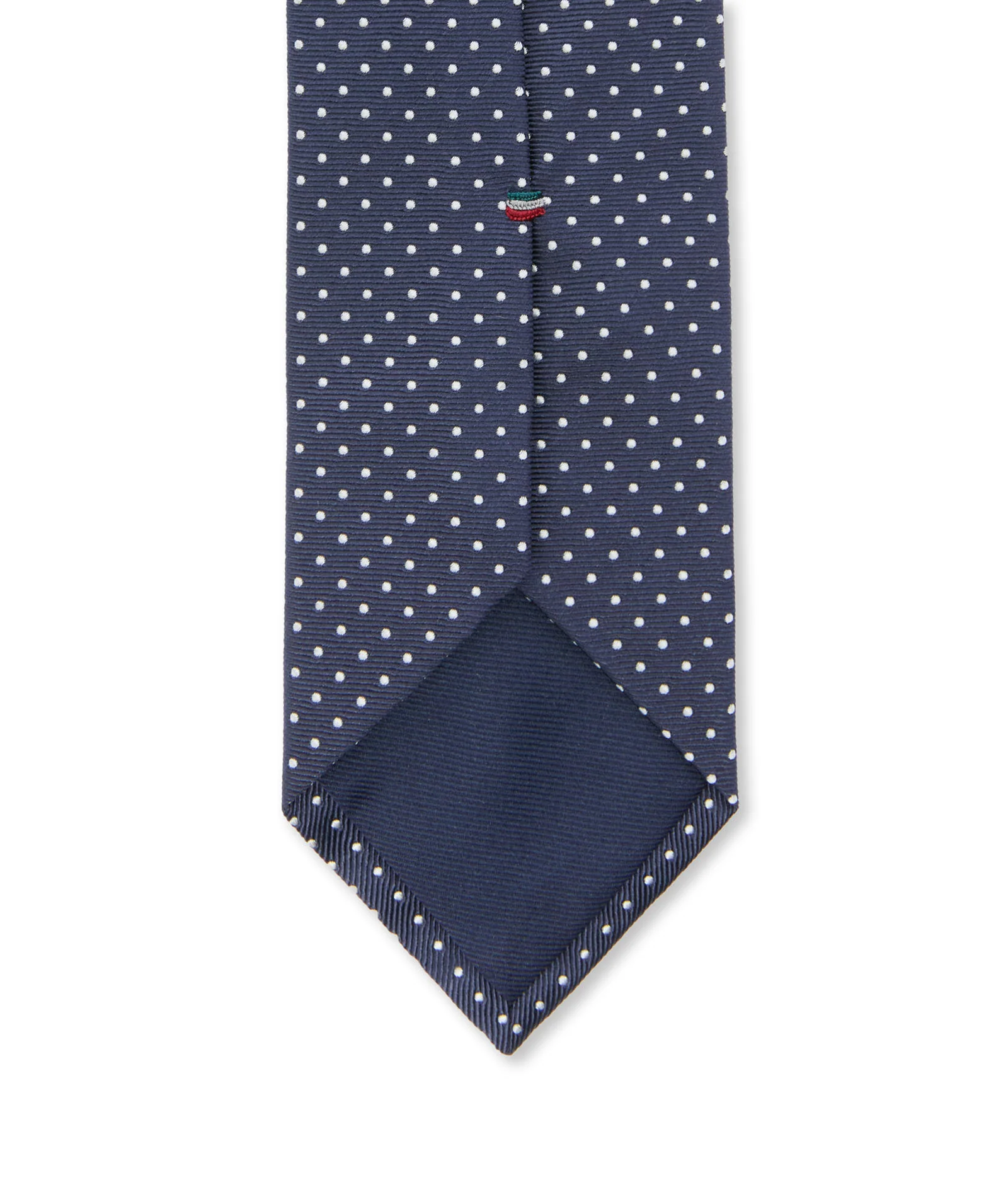 Cravatta in jacquard di seta a pois blu - Image 2