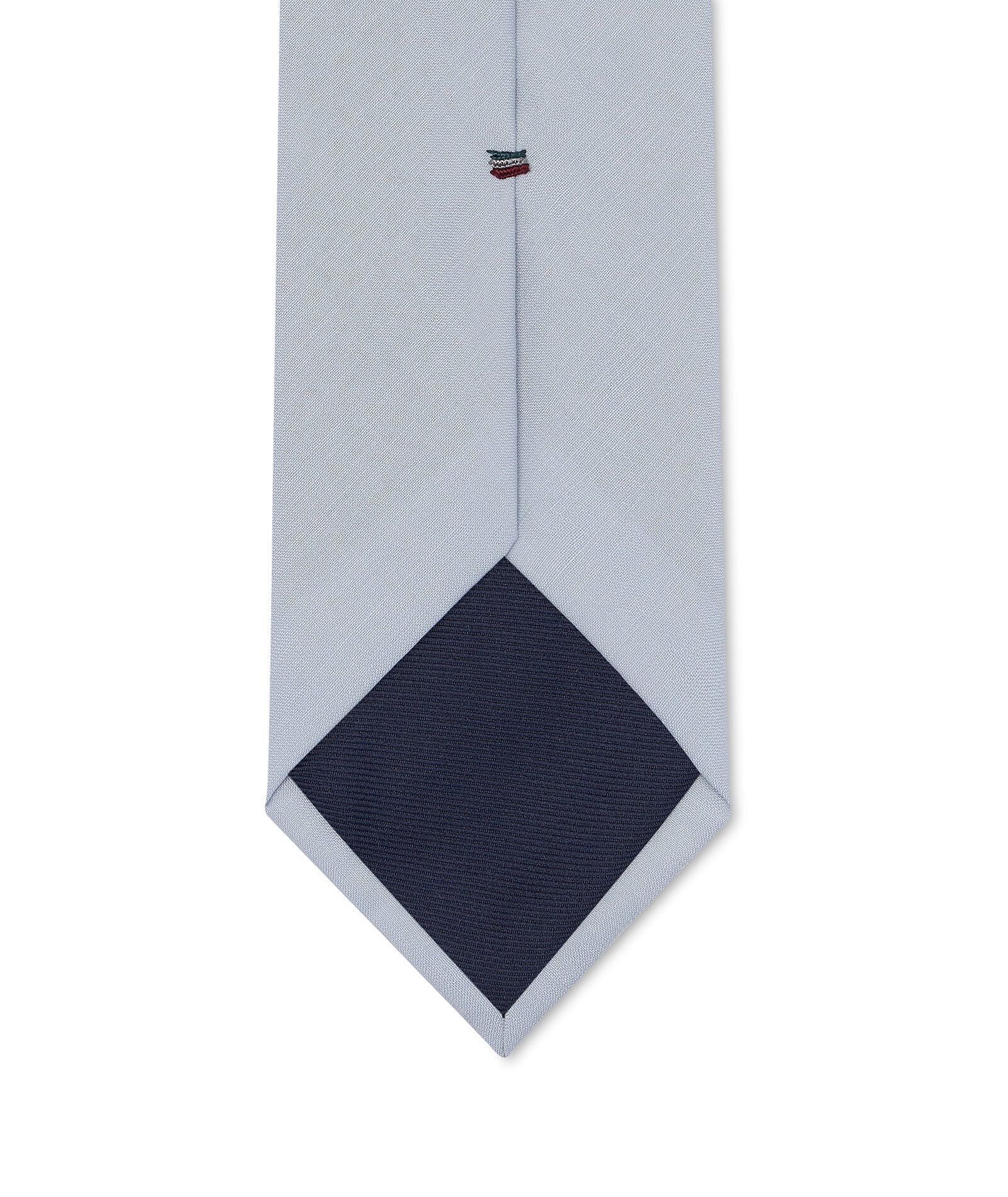 Cravatta in lana color azzurro ghiaccio - Image 3