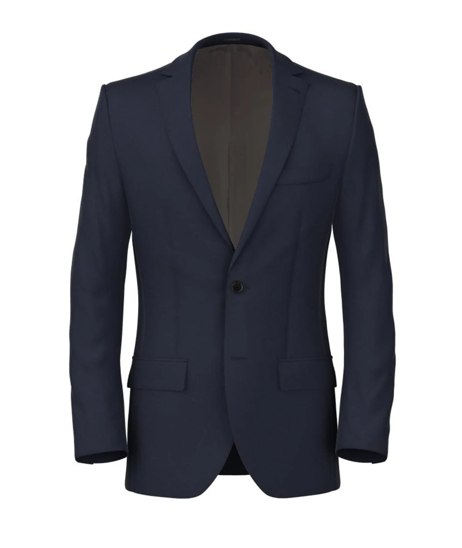 Giacca Blu in Tela Hopsack di Lana