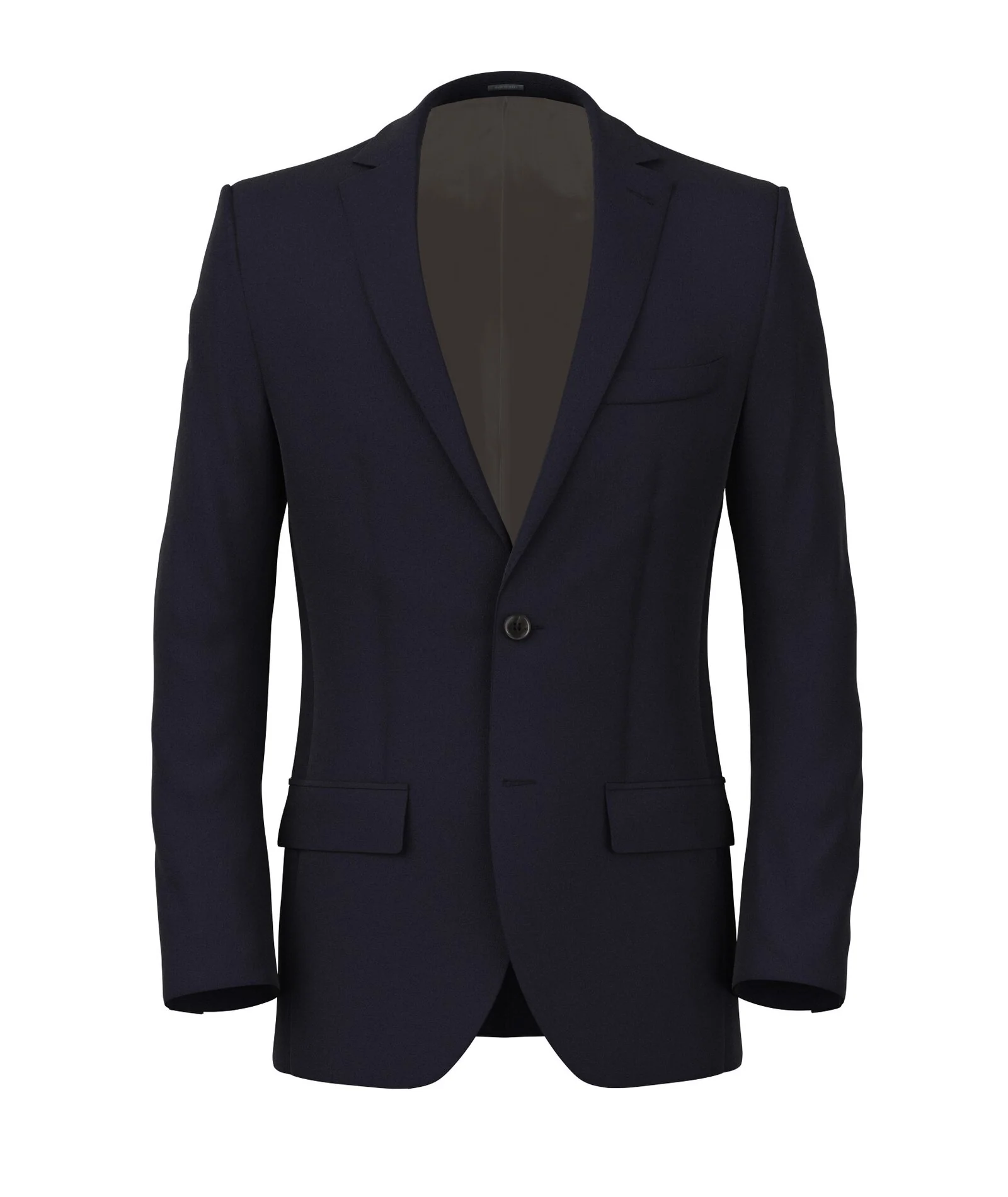 Giacca Blu in Twill di Lana Jersely