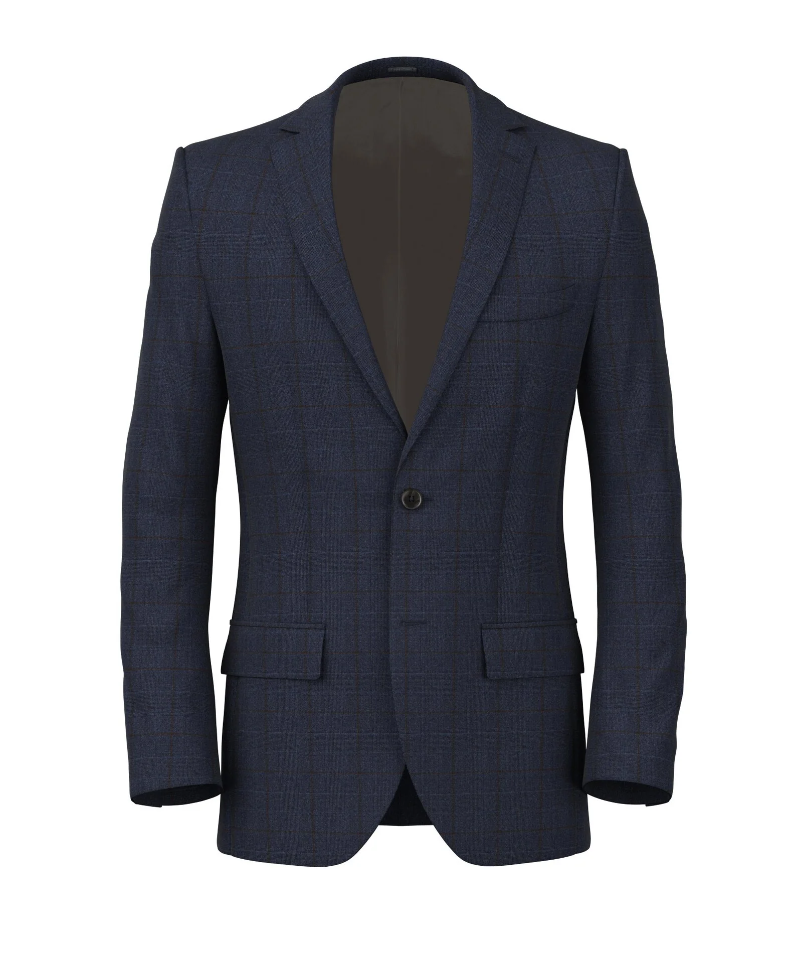 Giacca Flanella Pettinata Principe Galles Blu