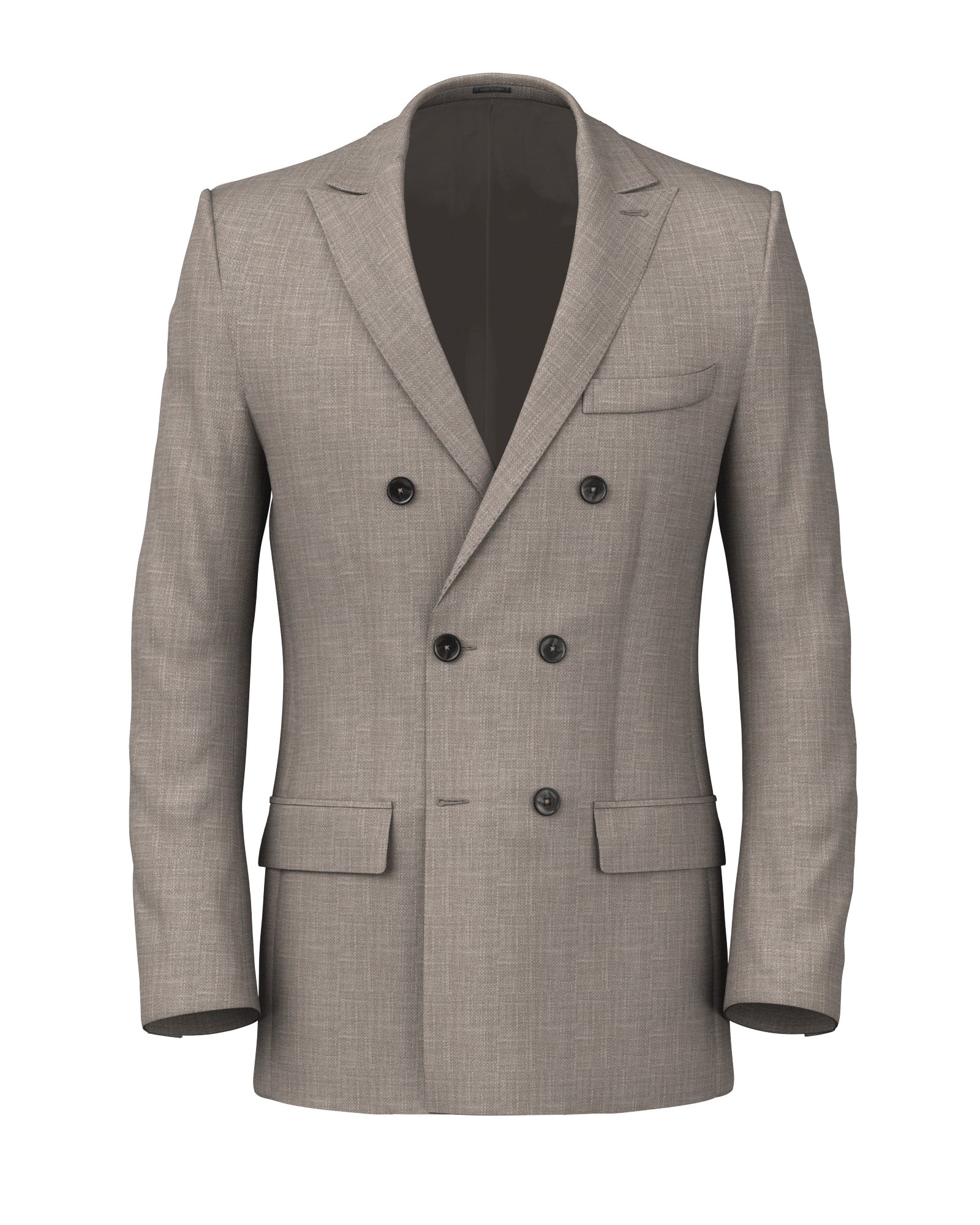 Giacca in cotone lana beige mélange