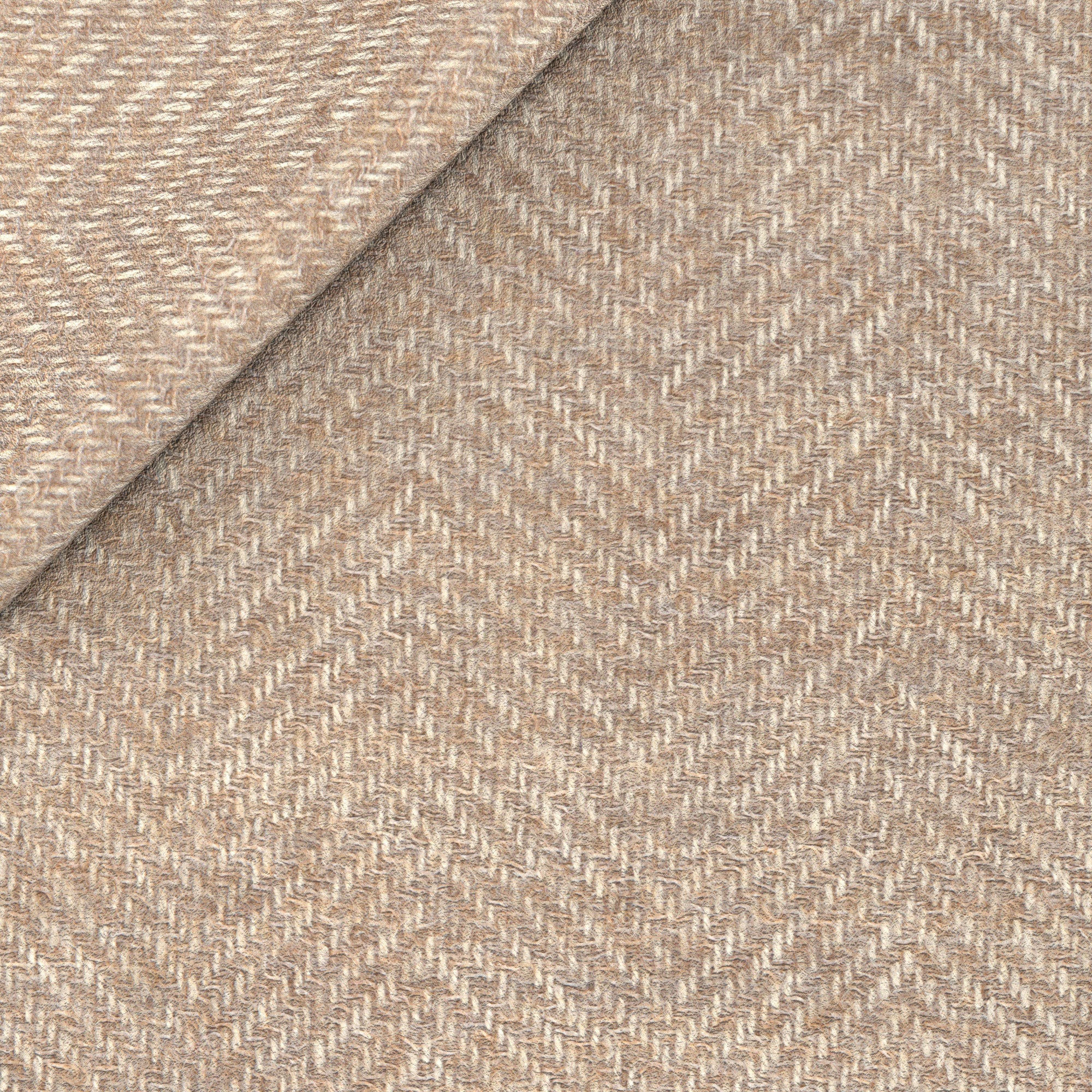 Giacca in lana e alpaca spigata beige - Image 2