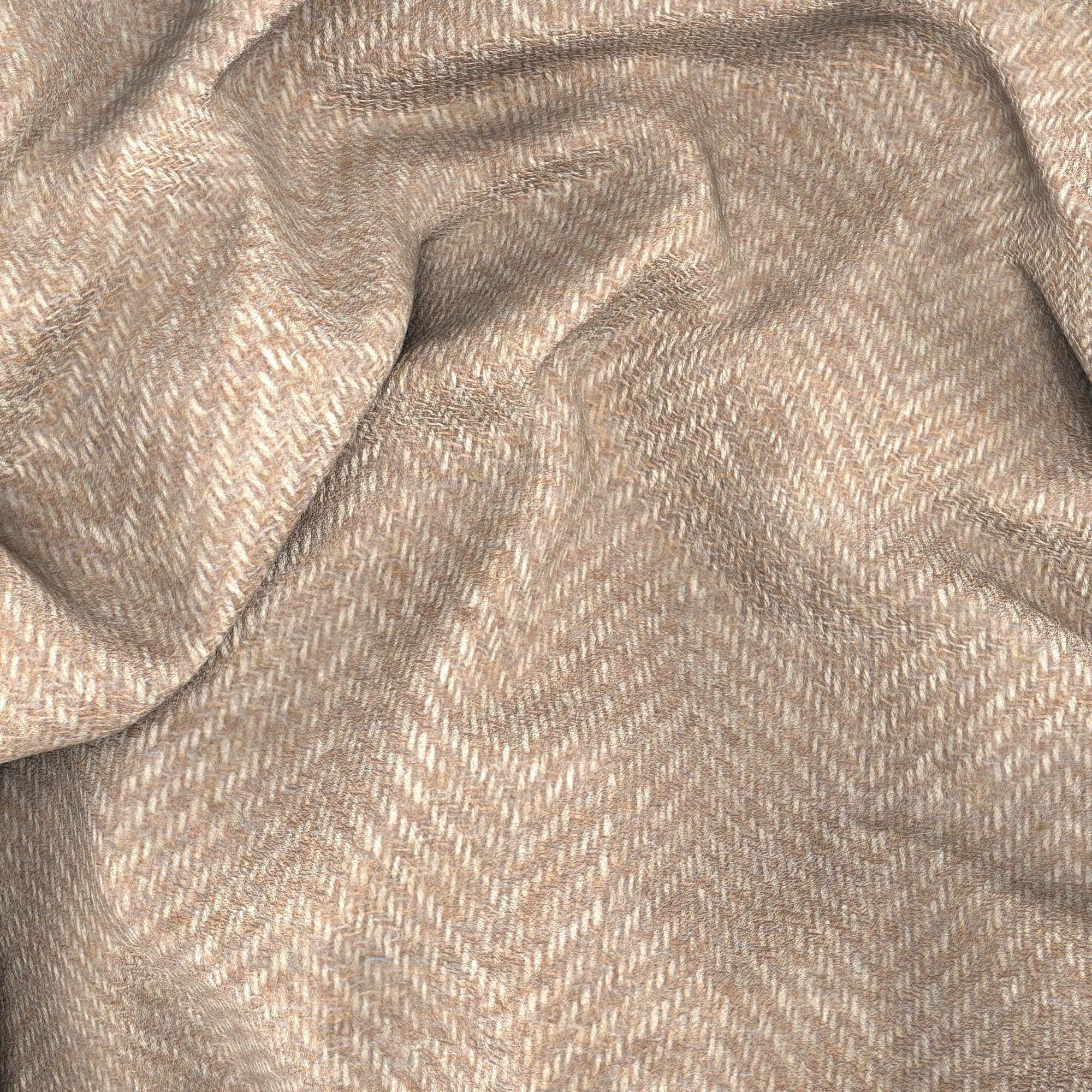 Giacca in lana e alpaca spigata beige - Image 3