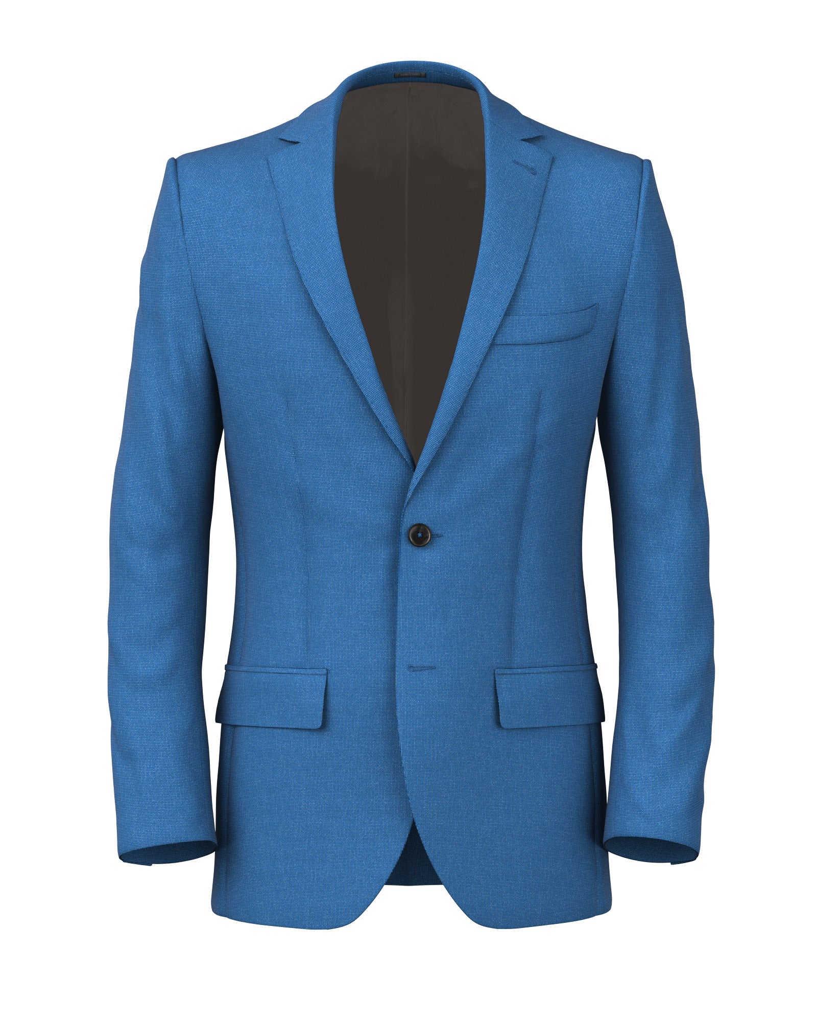 Giacca in lana hopsack natural stretch azzurro