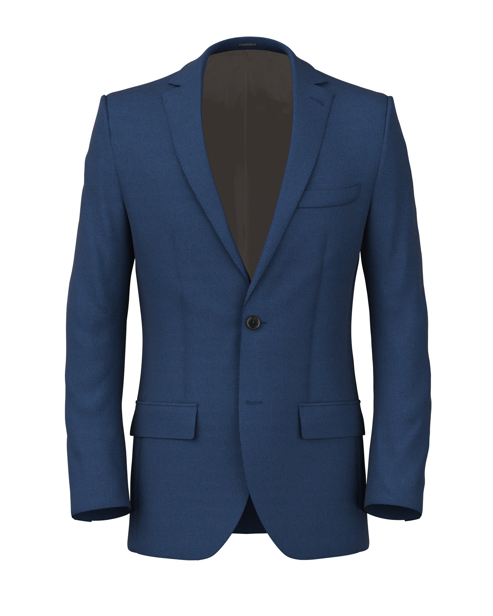 Giacca in lana hopsack natural stretch blu
