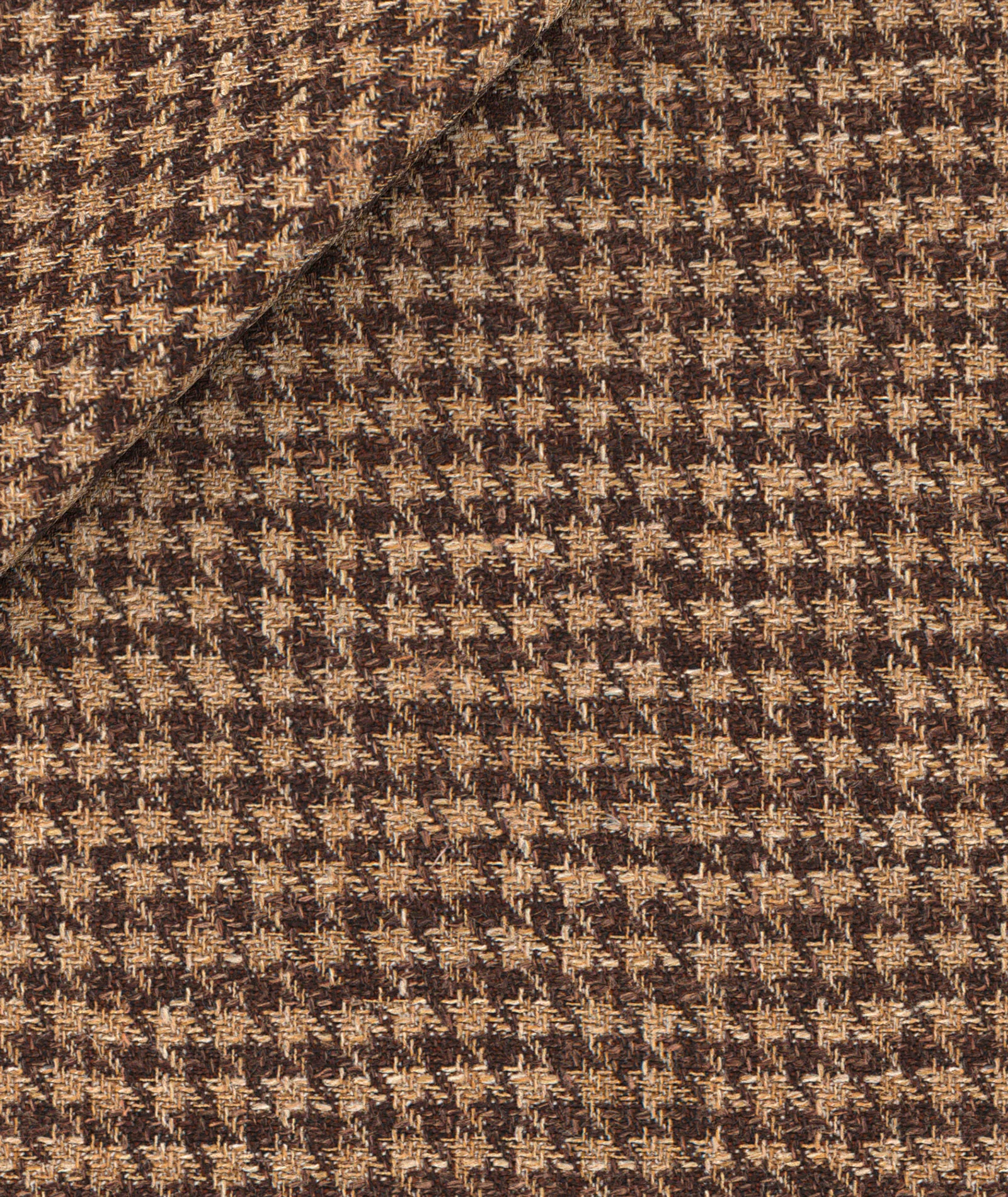 Giacca in lana pied-de-poule marrone e beige - Image 3